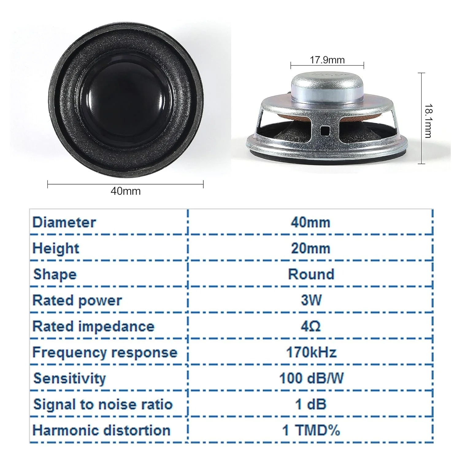 ALAMSCN 2 x 1.5 inch 4 Ohm 3 W loudspeaker audio speaker mini speaker + 2 x PAM8403 digital audio amplifier board module 2pcs 1.5"+PAM8403 - Image 4