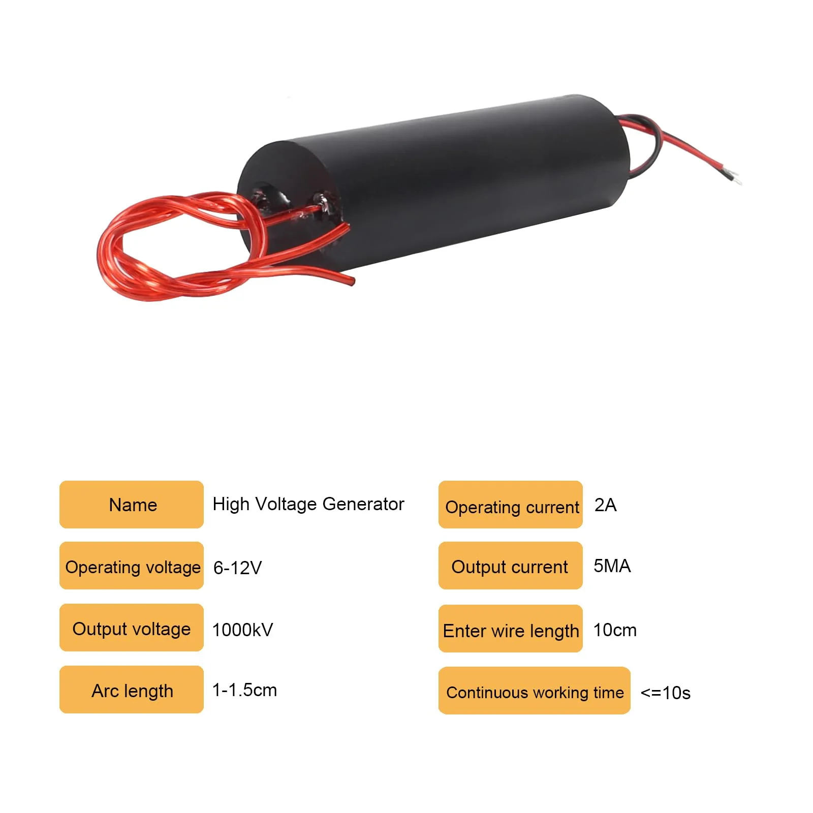 ALAMSCN 5pcs 1000kV High Voltage Transformer DC 3V-6V to 1000kV Boost Step Up Power Module High Voltage Generator - Image 3