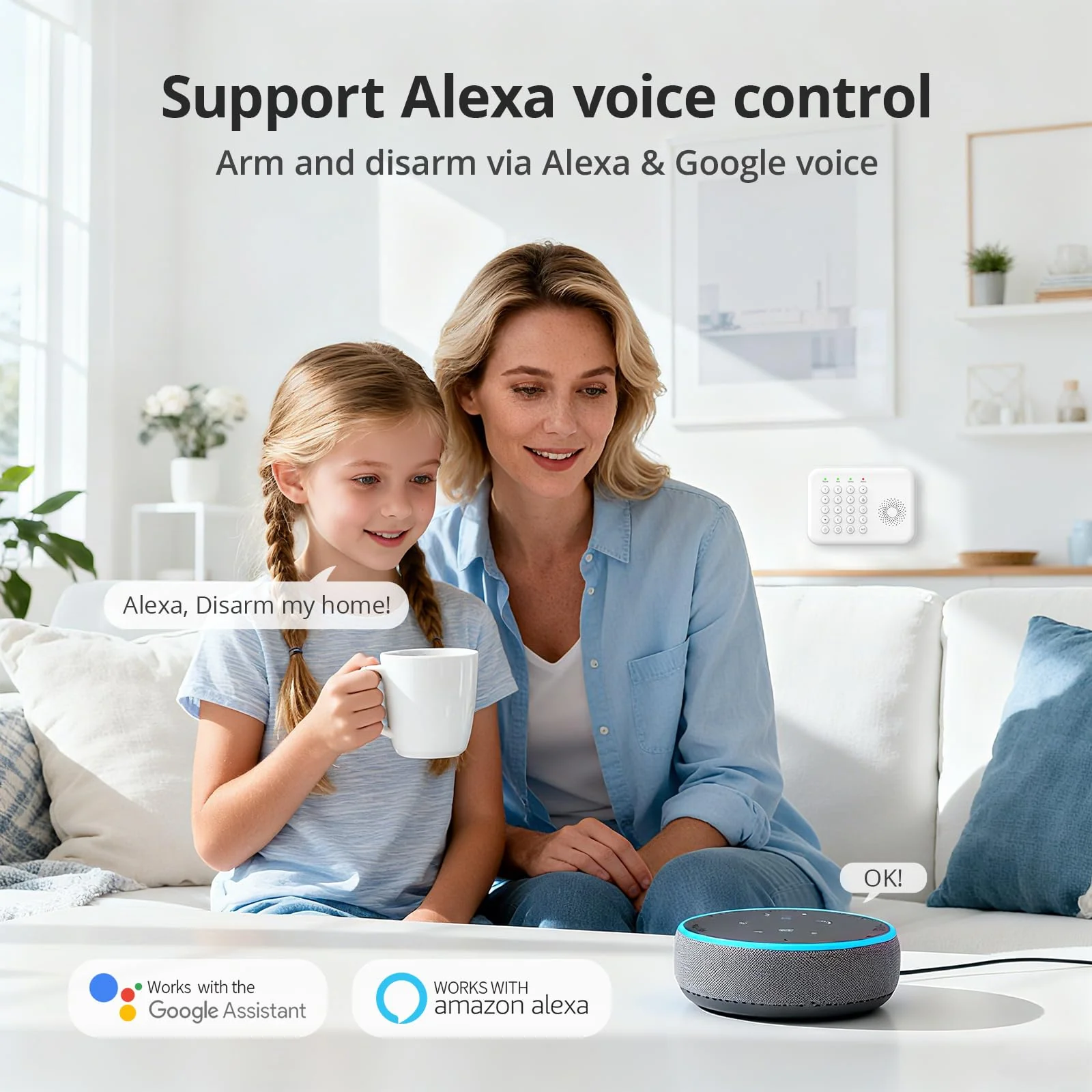 Alarm System for Home Security,WiFi+GSM/4G Instant App Alerts Smart Wireless Door & Window Alarms for Home,Remote or Smart Life/Tuya APP Control,Compatible with Alexa or Google Easy to Install A01-A-5Pcs - Image 3