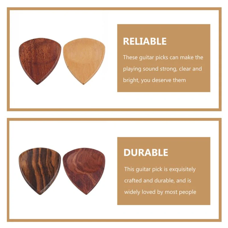 Alasum Pick Storage Box - Elegant Wooden Guitar Holder with 2 Natural Wood Picks Portable and Stylish Case for Guitar Accessories - Image 7