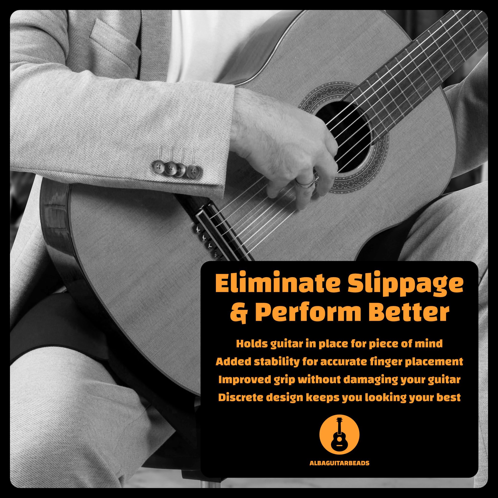 ALBA GUITAR GRASP – ANTI-SLIP BAND, Neoprene band, Non-slip, Size Large, Black… - Image 4