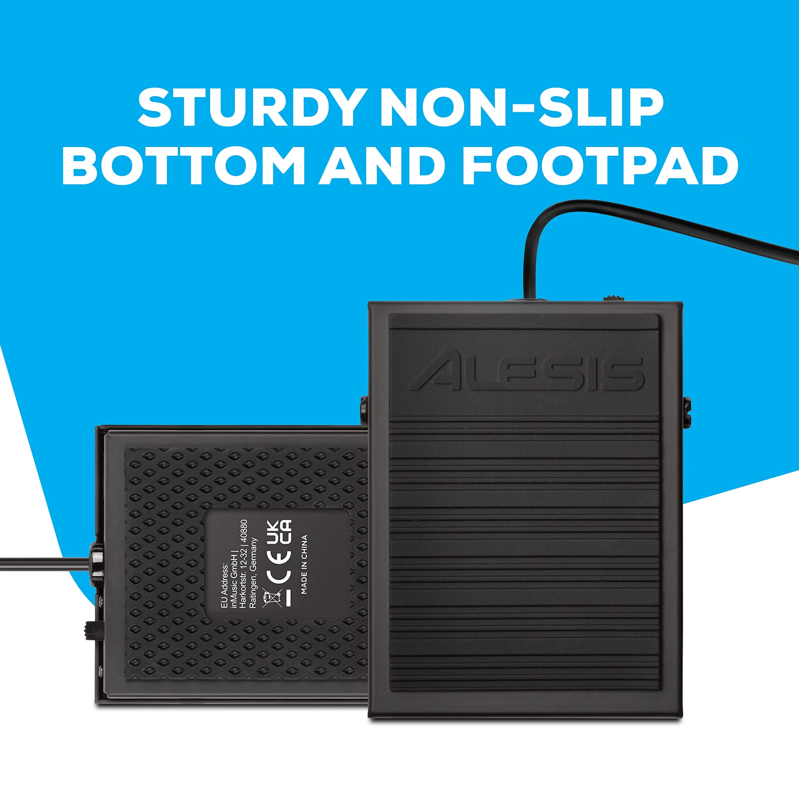 Alesis ASP-1 MKII Universal Sustain Pedal and Momentary Footswitch with 5ft Cable and Non Slip Bottom black - Image 4