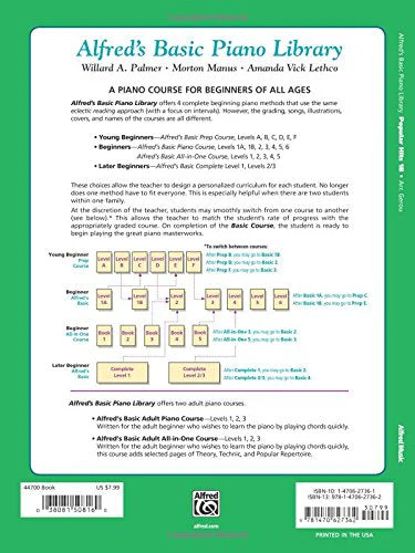 Alfred's Basic Piano Library -- Popular Hits, Bk 1B (Alfred's Basic Piano Library, Bk 1B) - Image 2