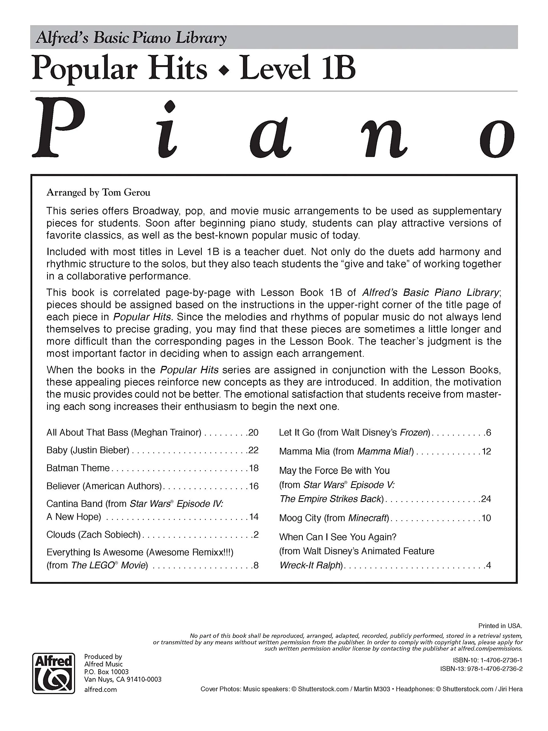 Alfred's Basic Piano Library -- Popular Hits, Bk 1B (Alfred's Basic Piano Library, Bk 1B) - Image 3