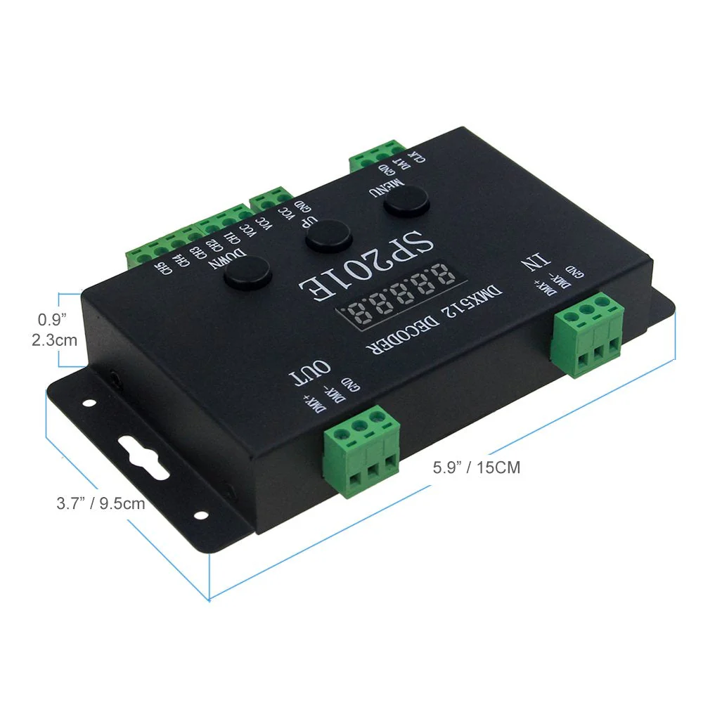 ALITOVE WS2812B WS2811 DMX to SPI Controller Decoder, W/ 99 Color Modes, 5 Channel DMX 512 RGB WW Decoder Controller for SK6812 WS2801 WS2813 LP6803 8806 1903 RGBWW LED Pixels Light Strip DC5V~24V - Image 7