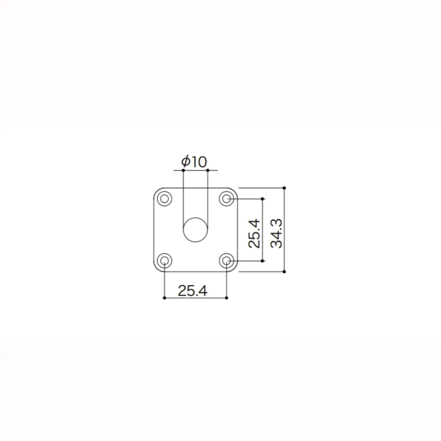 All Parts AP 0633-028 Cream Plastic Jackplate for Les Paul - Image 2