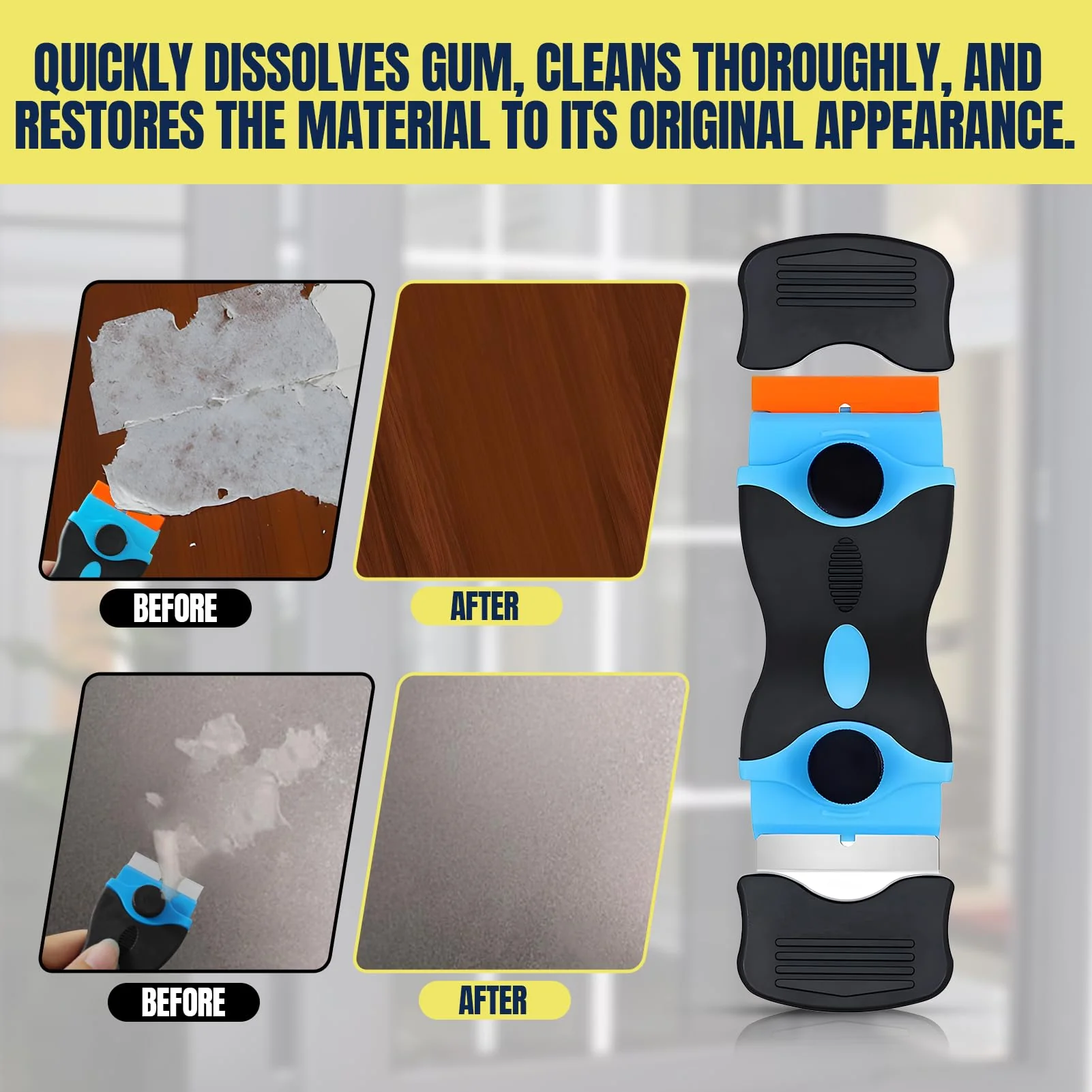 ALLONY Label Remover, Label Remover Spray, Adhesive Remover Extra Strong, Sticker Remover, Carbon Remover with Scraper, Quickly Removes Stubborn Adhesive Residue, Glue Remover - 120 ml - Image 6