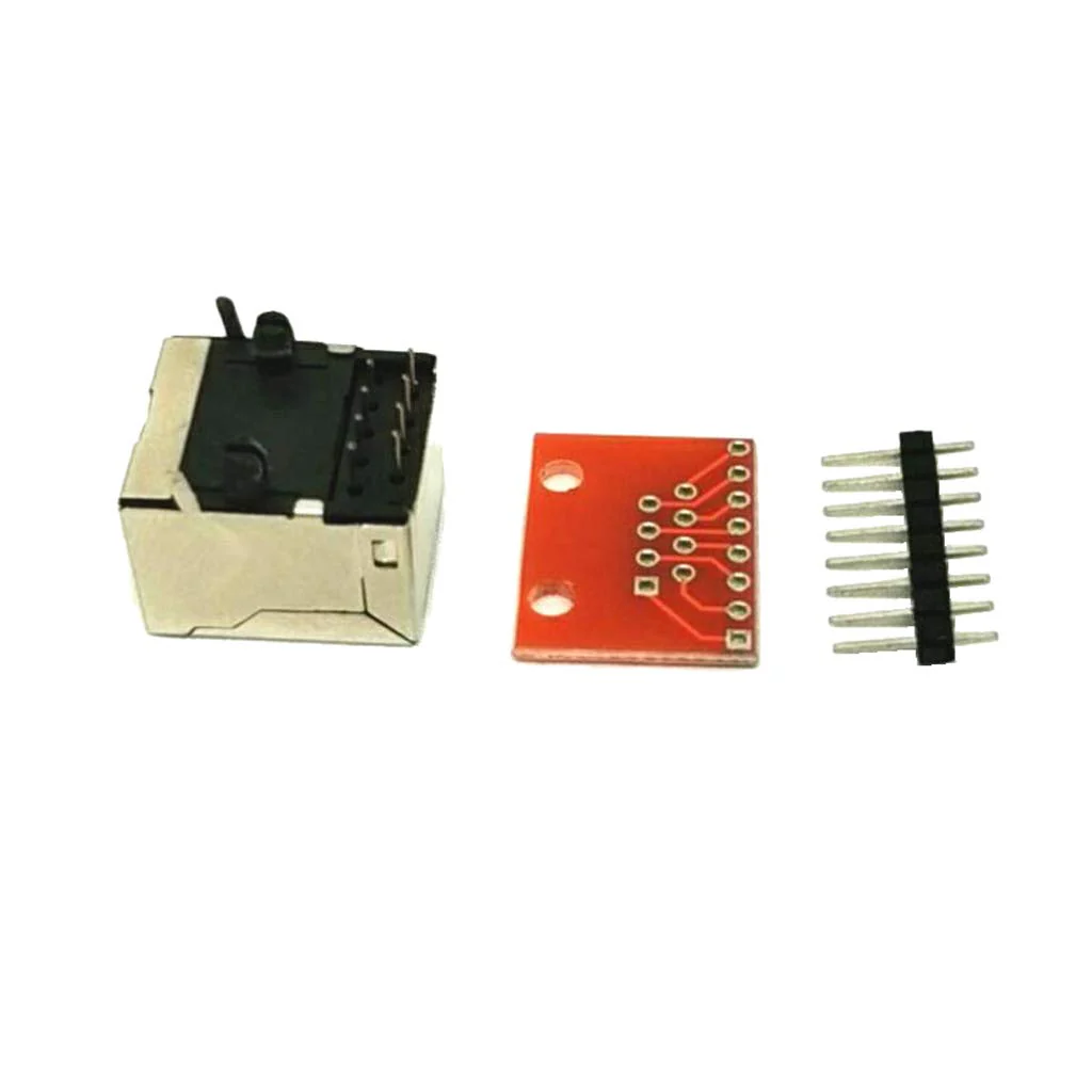 Almencla Pack of 10 8P8C Female Connectors and Connectors Plate Connector Breakout Board for Ethernet Sockets - Image 2