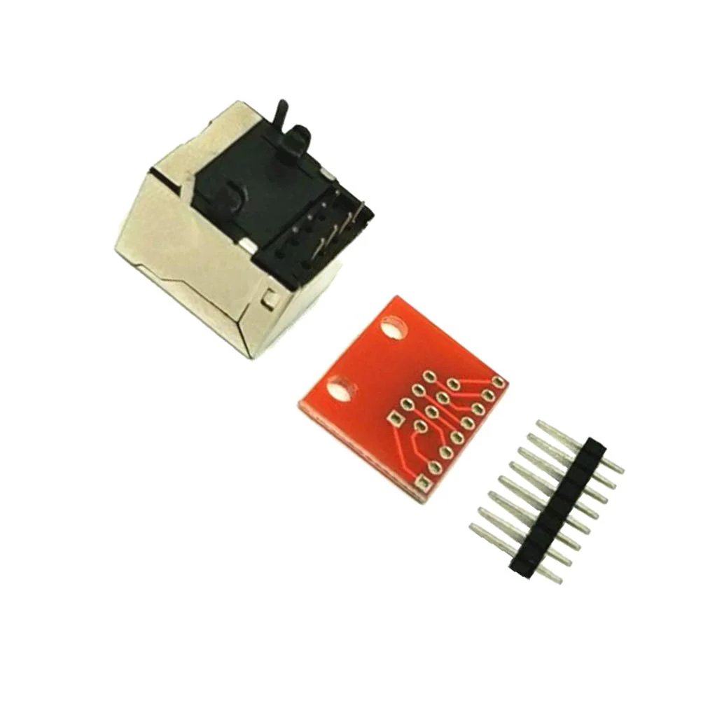 Almencla Pack of 10 8P8C Female Connectors and Connectors Plate Connector Breakout Board for Ethernet Sockets - Image 3