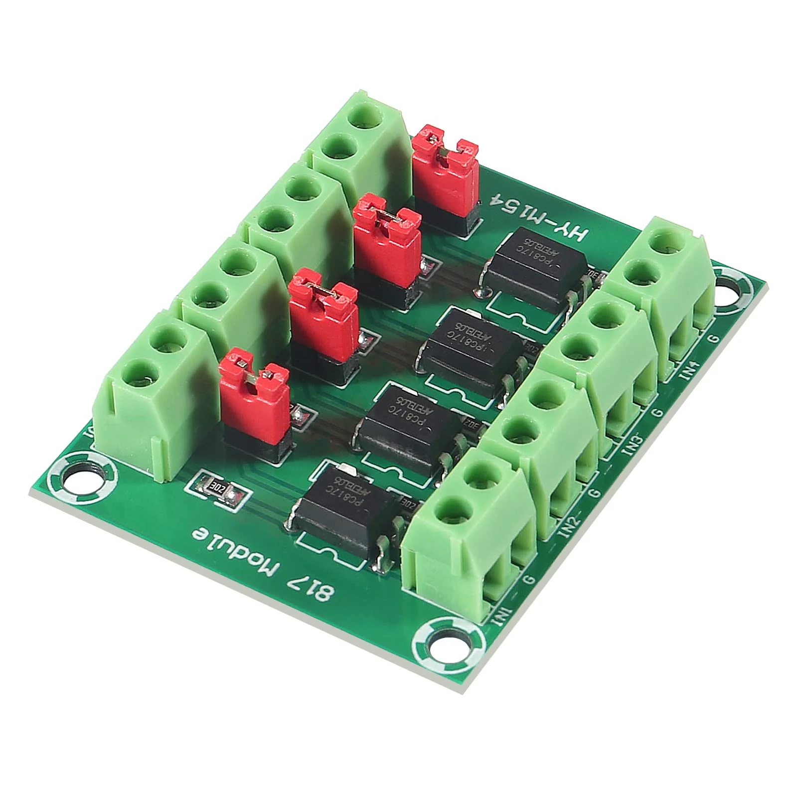 ALMOCN 4 Channel Optocoupler PC817 Insulation Board Voltage Converter Adapter Module 3.6-30V Driver Photoelectric Insulated Module 4-channel optocoupler - Image 5