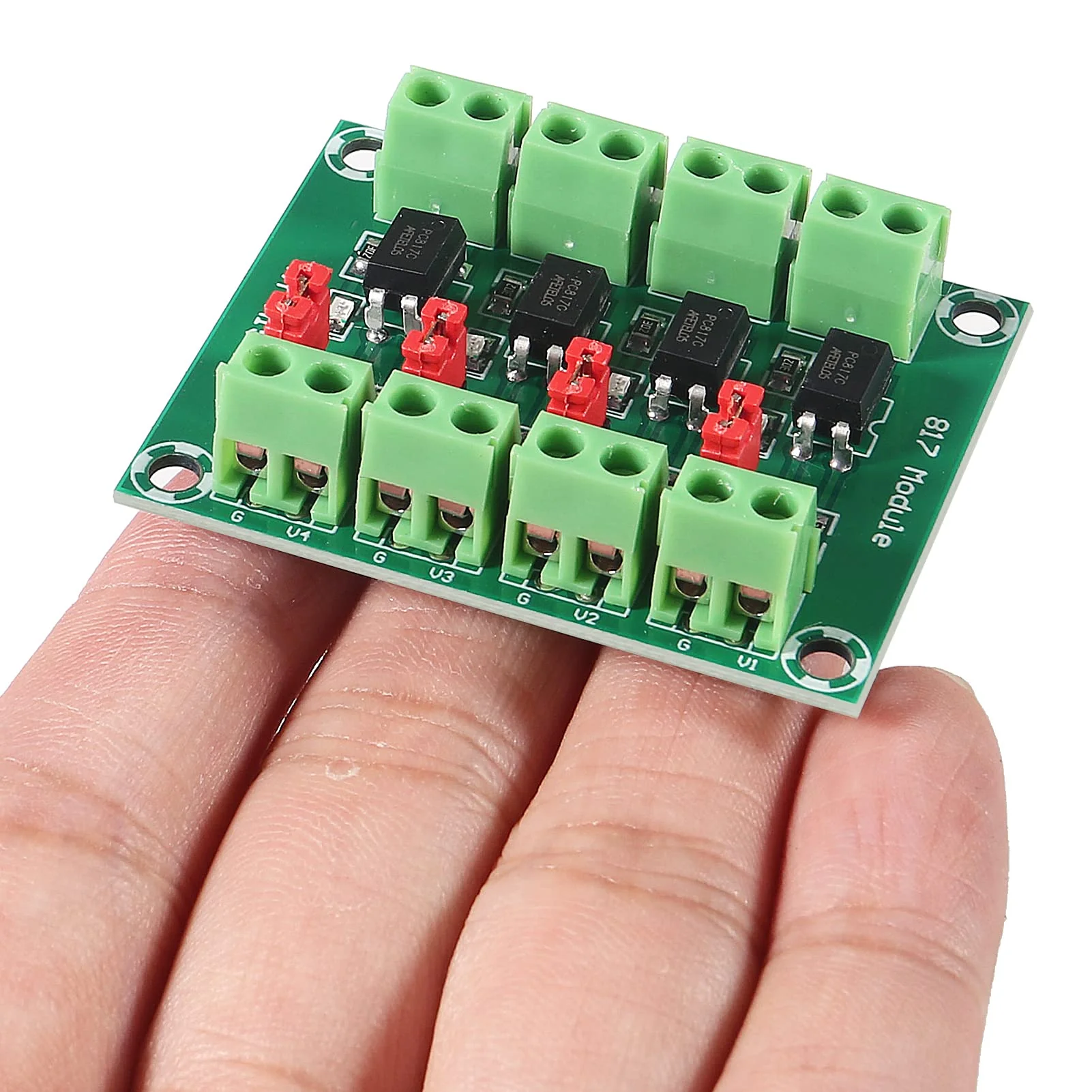 ALMOCN 4 Channel Optocoupler PC817 Insulation Board Voltage Converter Adapter Module 3.6-30V Driver Photoelectric Insulated Module 4-channel optocoupler - Image 8