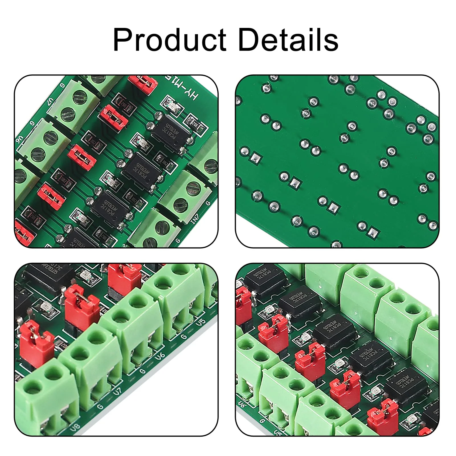 ALMOCN 4pcs 8 Channel Optocoupler PC817 8 Channel Disconnect Board Voltage Converter Adapter Module 3.6-30V Driver Photoelectric Insulated Module (8 Channel Optocoupler) - Image 3