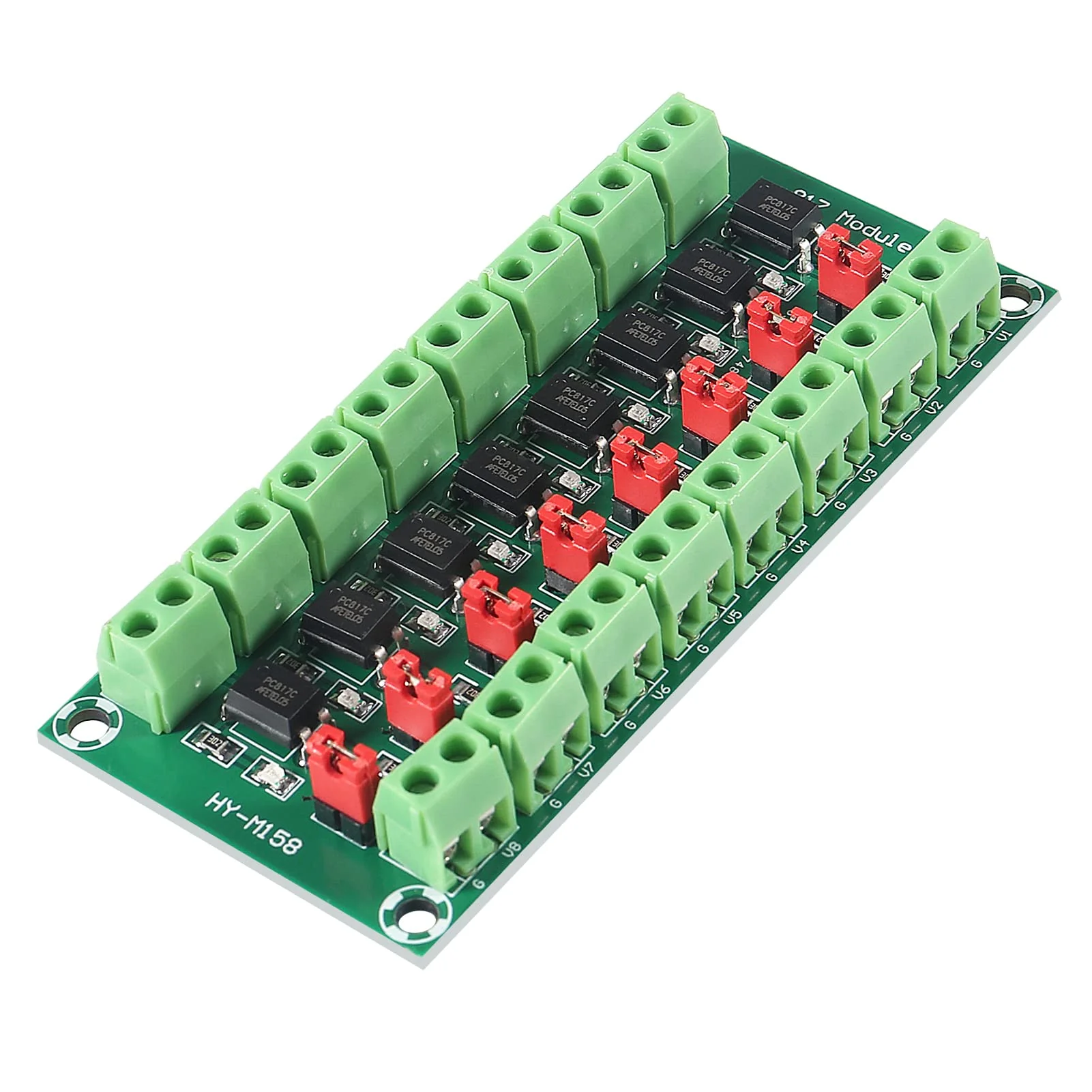 ALMOCN 4pcs 8 Channel Optocoupler PC817 8 Channel Disconnect Board Voltage Converter Adapter Module 3.6-30V Driver Photoelectric Insulated Module (8 Channel Optocoupler) - Image 5