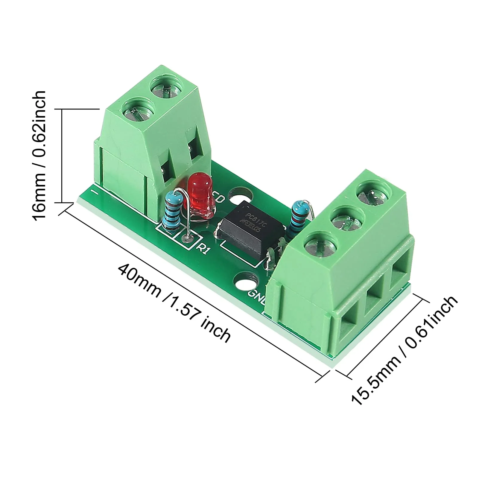 ALMOCN Pack of 4 1 Channel Optocoupler PC817 1 Channel Insulation Board Voltage Converter Adapter Module 3.6-30V Driver Photoelectric Insulated Module (1CH Optocoupler) - Image 4