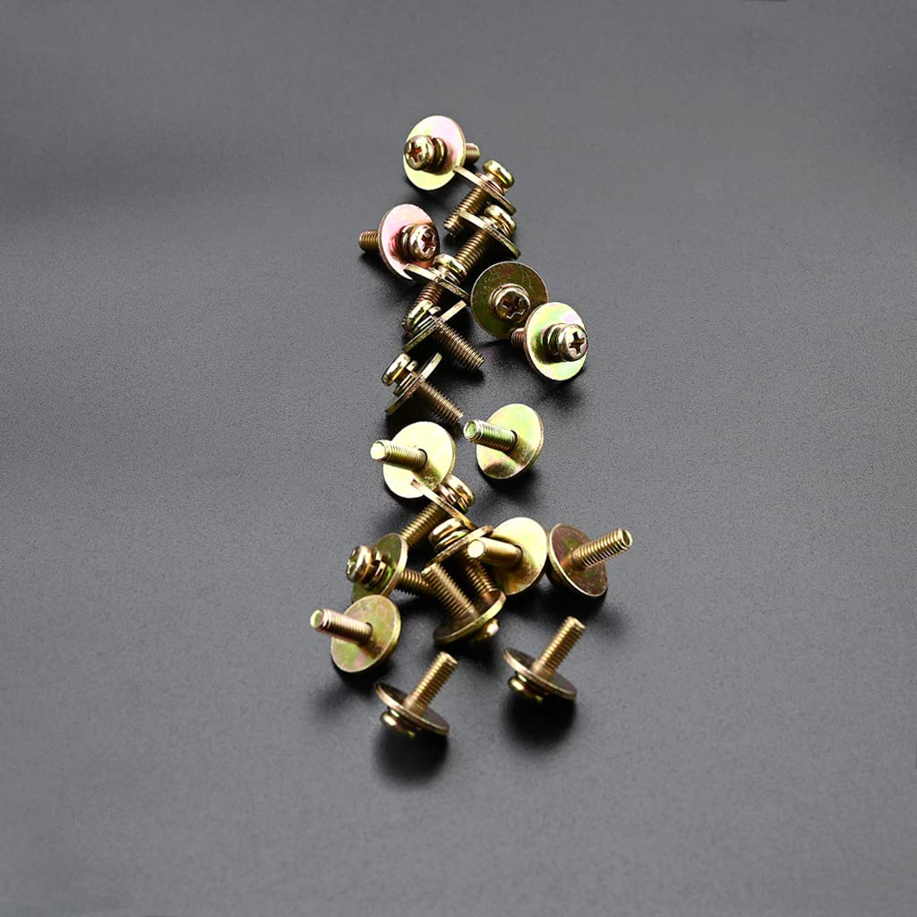 Alnicov 20pcs Metal Drum Set Lug Claw Hook Mount Screws With Washer for Snare/Tom/Bass Drum Lugs - Image 7