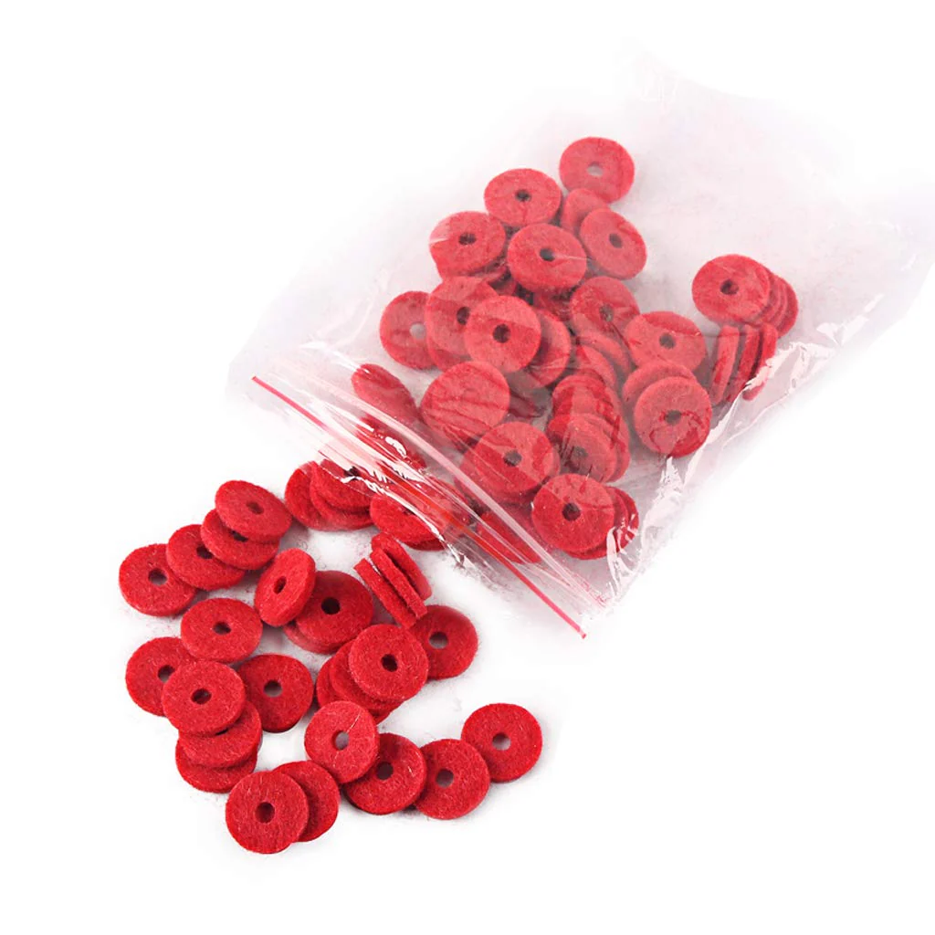 Alnicov 90PCS 12.5MM Piano Felt Front Rail Regulating Punchings Red Keyboard Balance Washers Repair Parts - Image 3