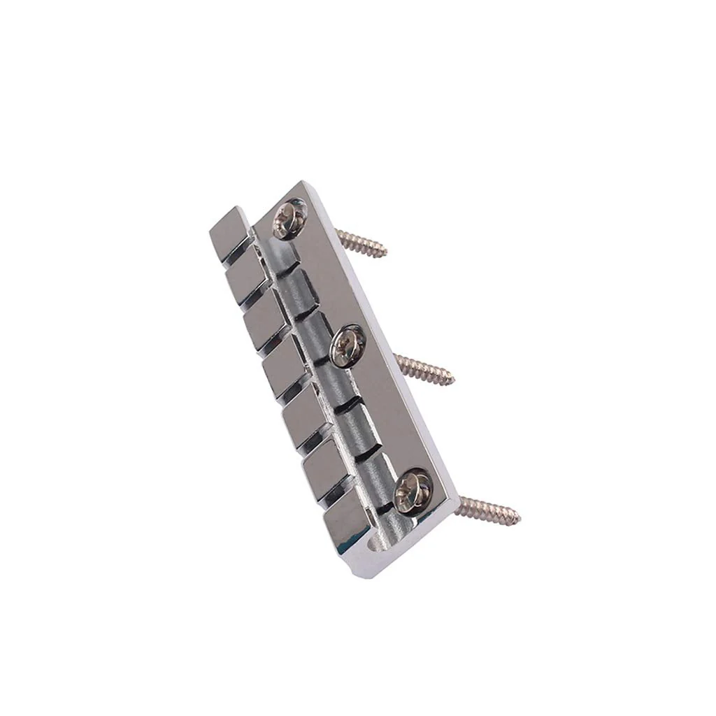Alnicov Electric Guitar 6 Strings Metal Fixed Hardtail Saddle Bridge for Guitar Parts Chrome - Image 4