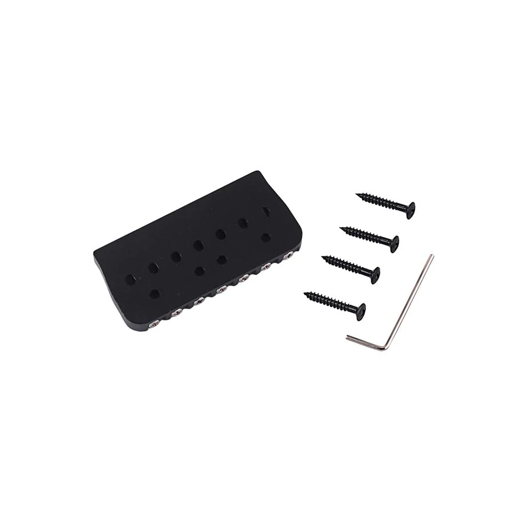 Alnicov Electric Guitar 7 String Saddle Bridge，for Guitar Hardtail Bridges Replacement Part Black - Image 3