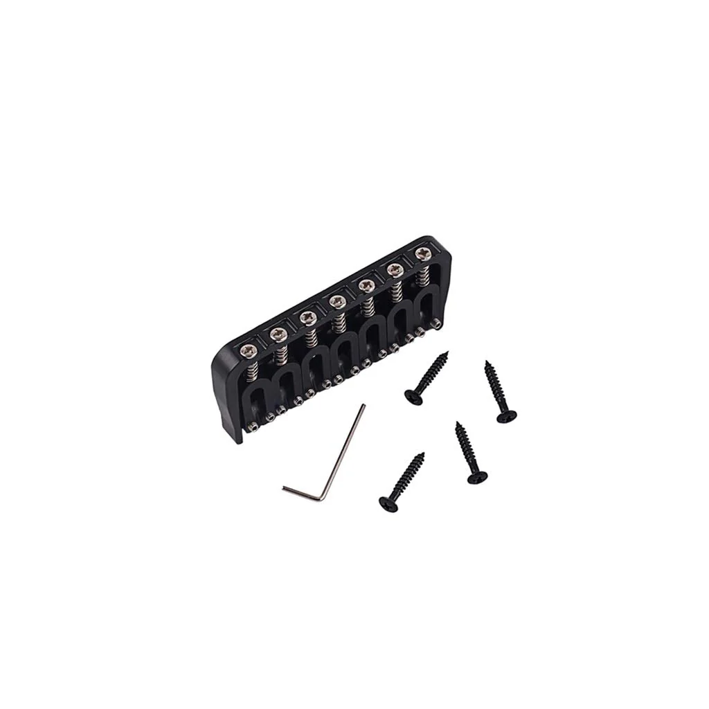 Alnicov Electric Guitar 7 String Saddle Bridge，for Guitar Hardtail Bridges Replacement Part Black - Image 6