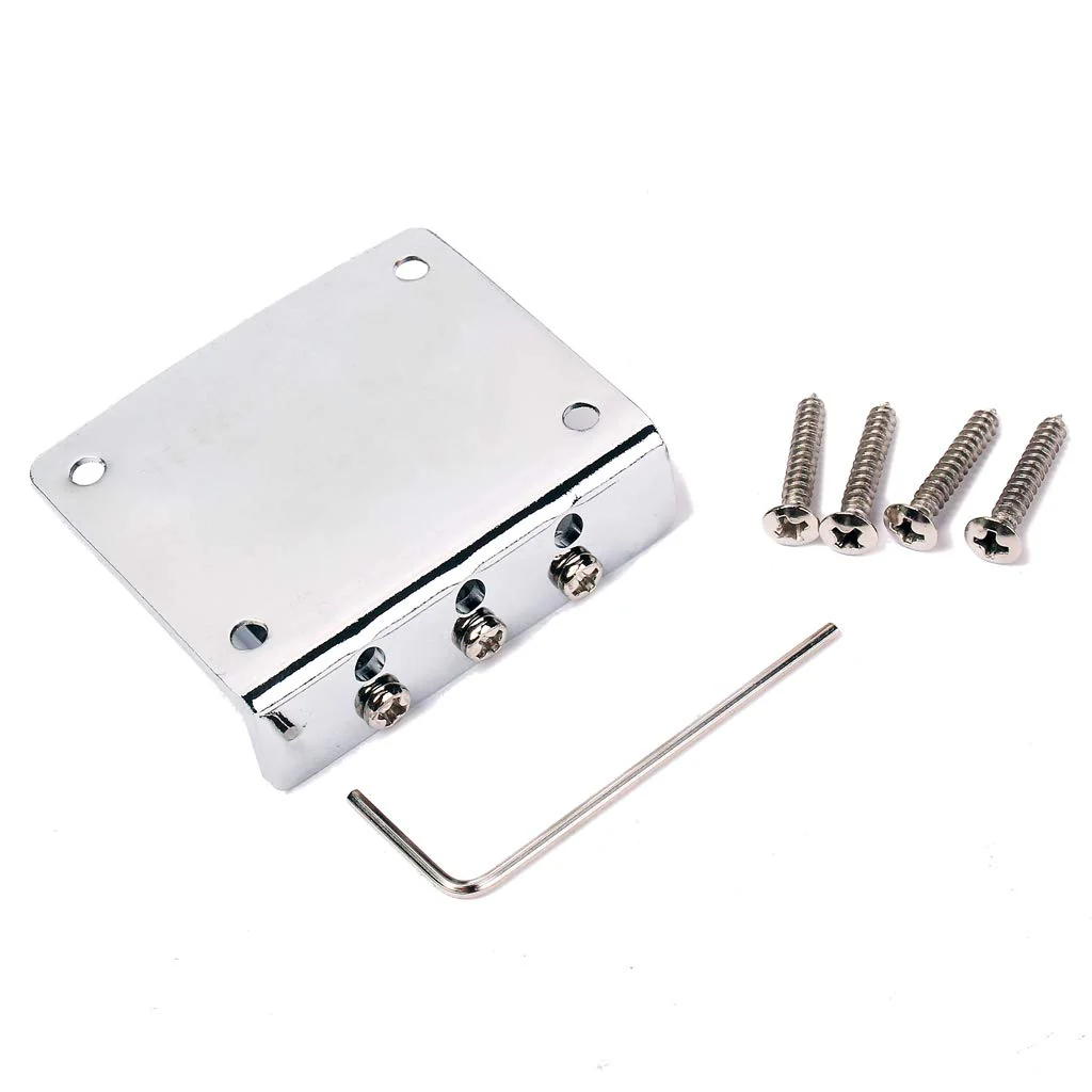 Alnicov Guitar 3 String Ball Bridge，Adjustable Bridge，Cigar Box Guitar Parts，Chrome - Image 8