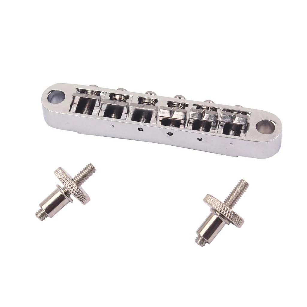 Alnicov Guitars Bridge Tune o Matic TOM Nashville Bridge for Guitars Parts Chrome - Image 6