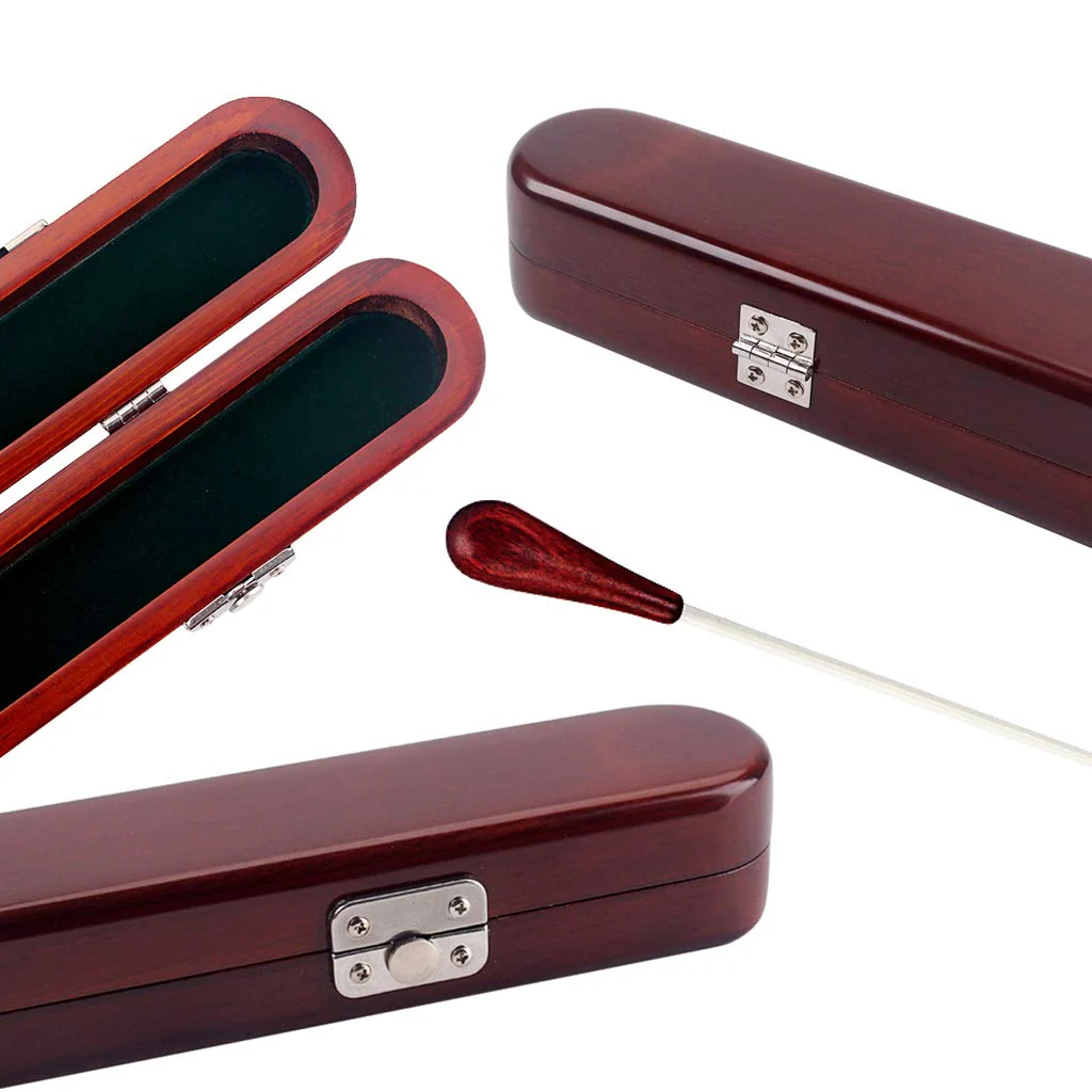 Alnicov Red Wood Conductor Music Baton Wooden Box Case with Baton Handmade Musical Parts - Image 8