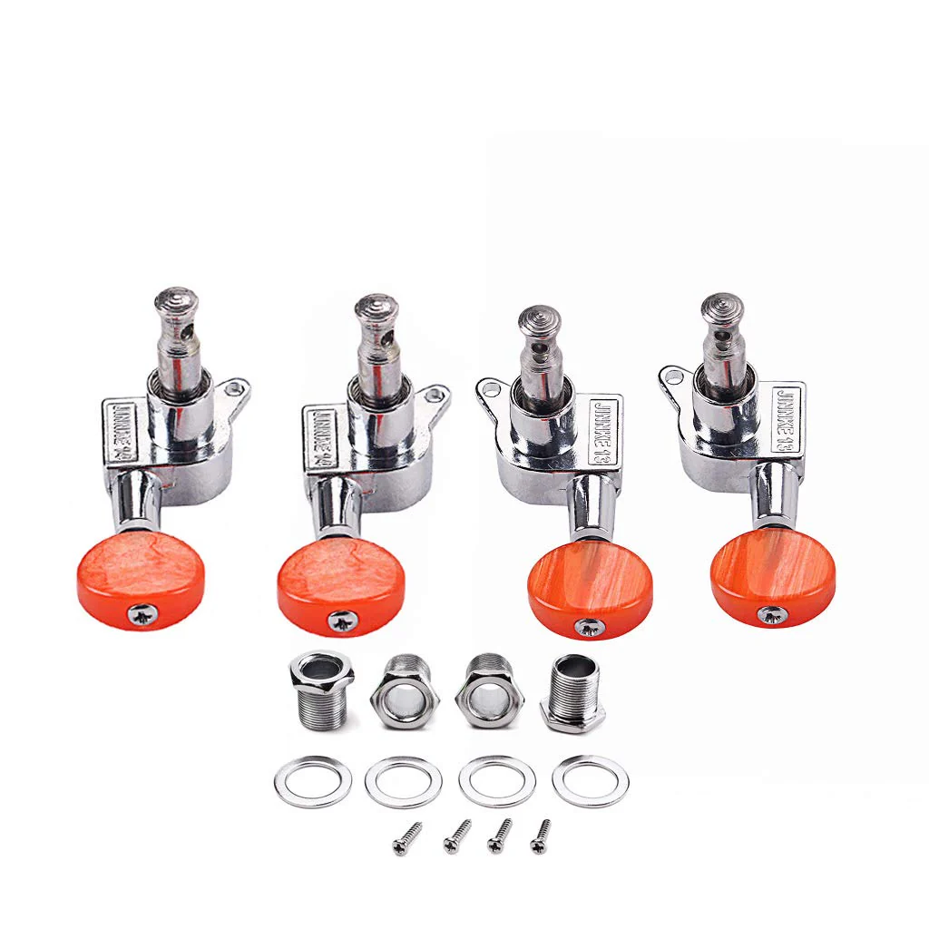 Alnicov Ukulele Tuning Pegs Machine Heads，2R 2L With Red Tuning Peg Button - Image 4
