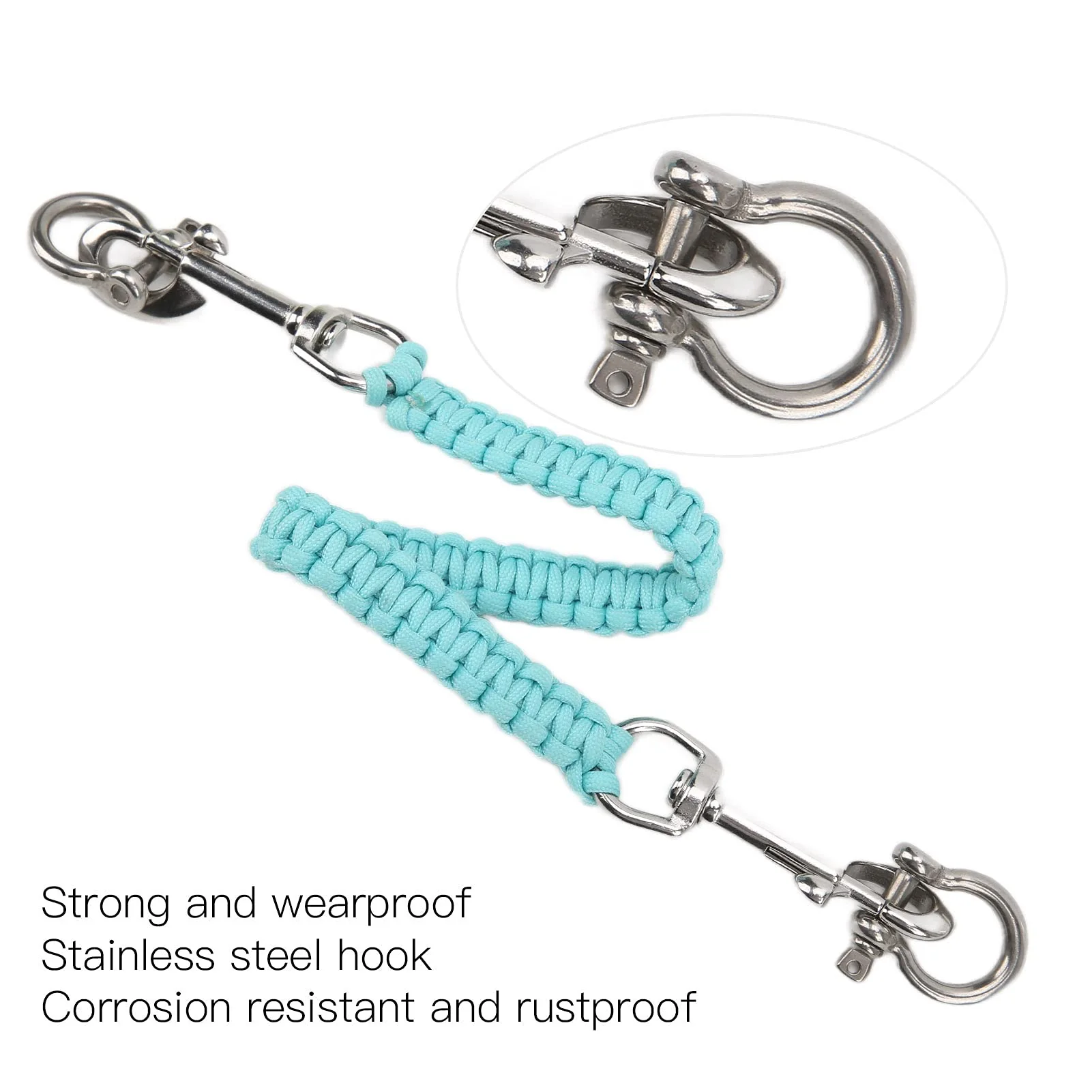 Alomejor Diving Camera Handle Rope Bracket Handle Rope Noctilucence Strong Rustproof Anticorrosion Underwater Camera Carry Lanyard Luminous Blue - Image 2