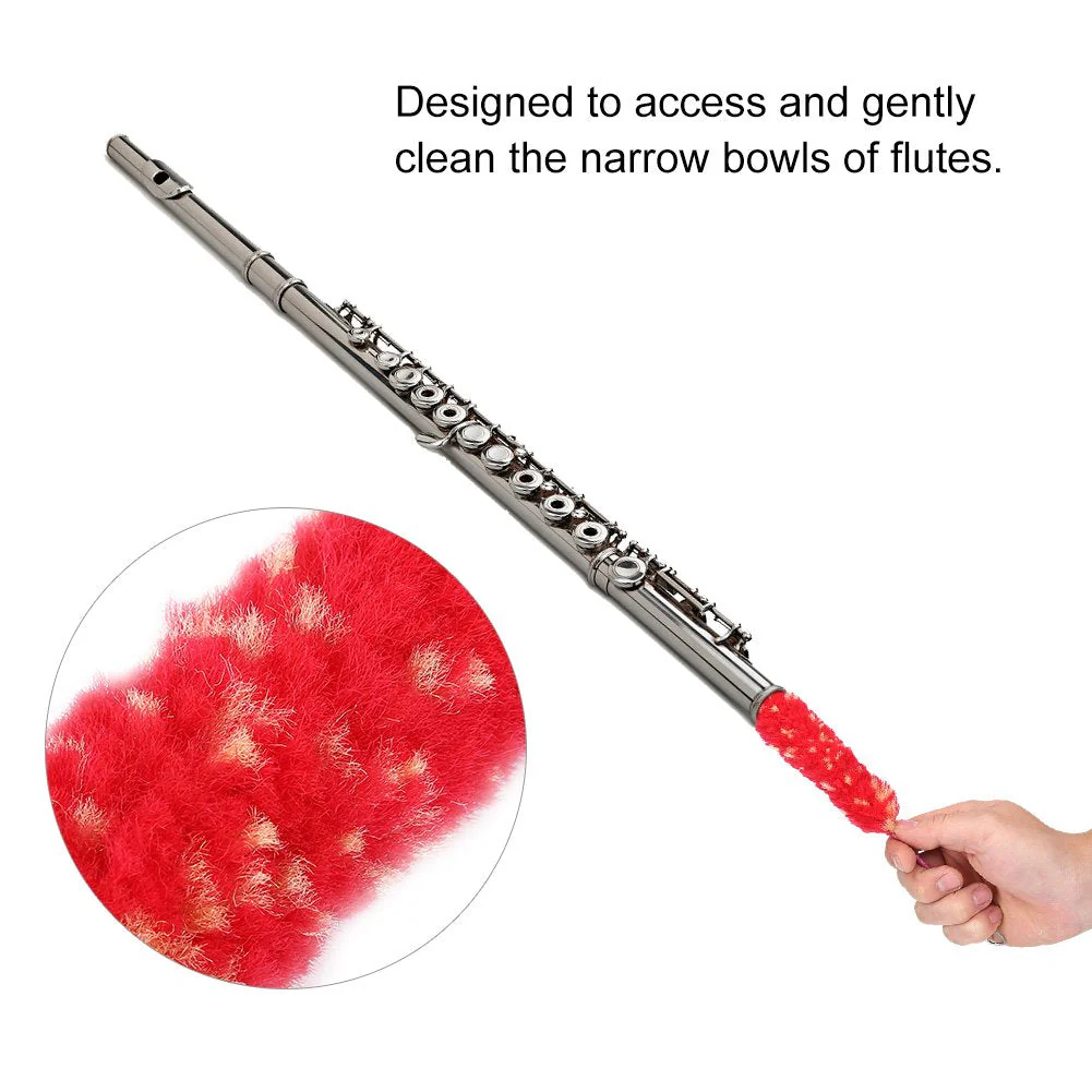 Alomejor Flute Cleaning Brush Soft Nylon Flute Cleaning Brush Saver Cleaner Flute Swab Tools for Flute Parts - Image 2