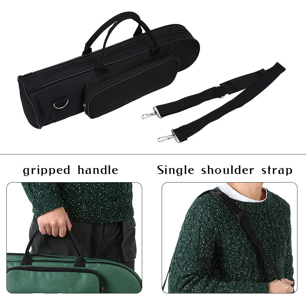 Alomejor Trumpet Bag Oxford Cloth Shockproof Trumpet Case with Shoulder Strap and Gripped Handle for Trumpeter Black - Image 4
