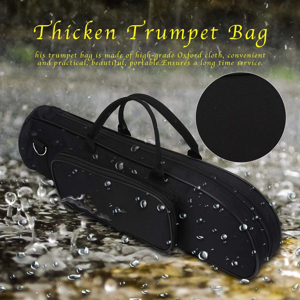 Alomejor Trumpet Bag Oxford Cloth Shockproof Trumpet Case with Shoulder Strap and Gripped Handle for Trumpeter Black - Image 5