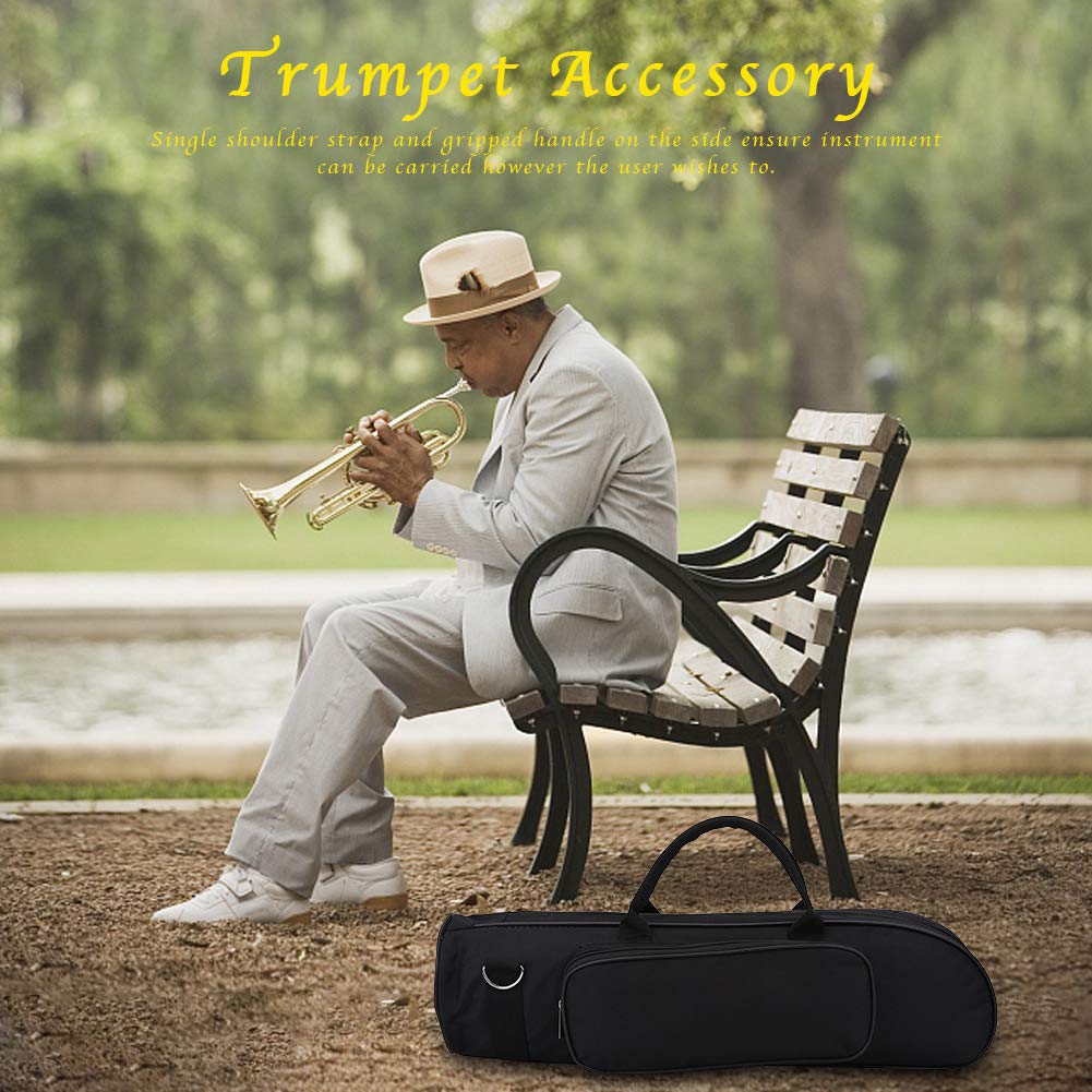 Alomejor Trumpet Bag Oxford Cloth Shockproof Trumpet Case with Shoulder Strap and Gripped Handle for Trumpeter Black - Image 7
