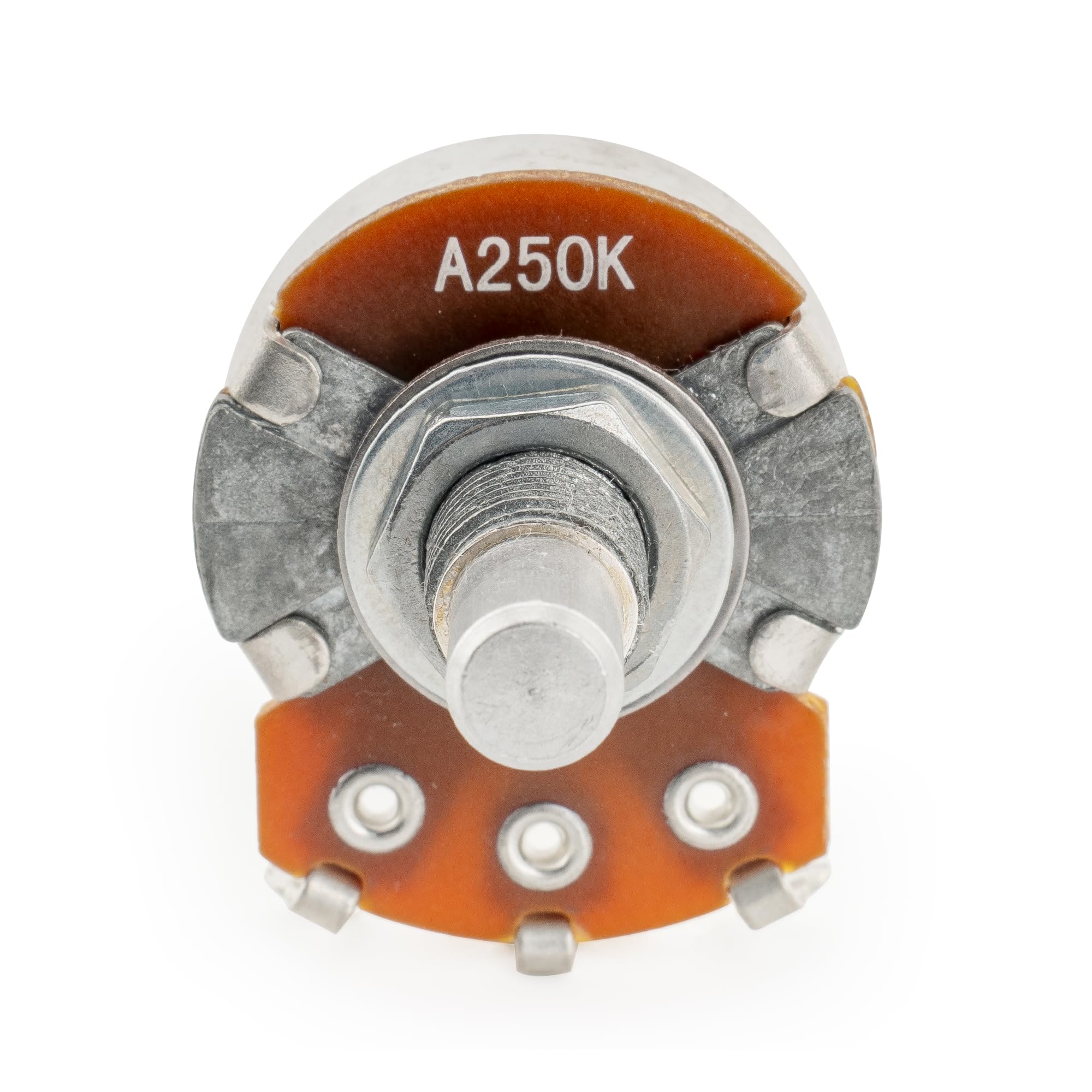 Alpha A250K Pots Metric Solid Standard Shaft 9.5mm Audio Taper Potentiometers for Electric Guitar Bass (Set of 10) A250K Solid Shaft 9.5mm - Image 5