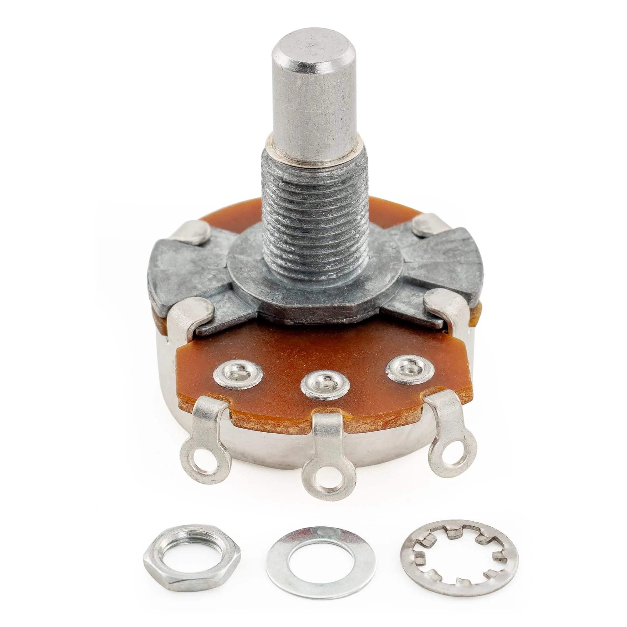 Alpha A250K Pots Metric Solid Standard Shaft 9.5mm Audio Taper Potentiometers for Electric Guitar Bass (Set of 10) A250K Solid Shaft 9.5mm - Image 6