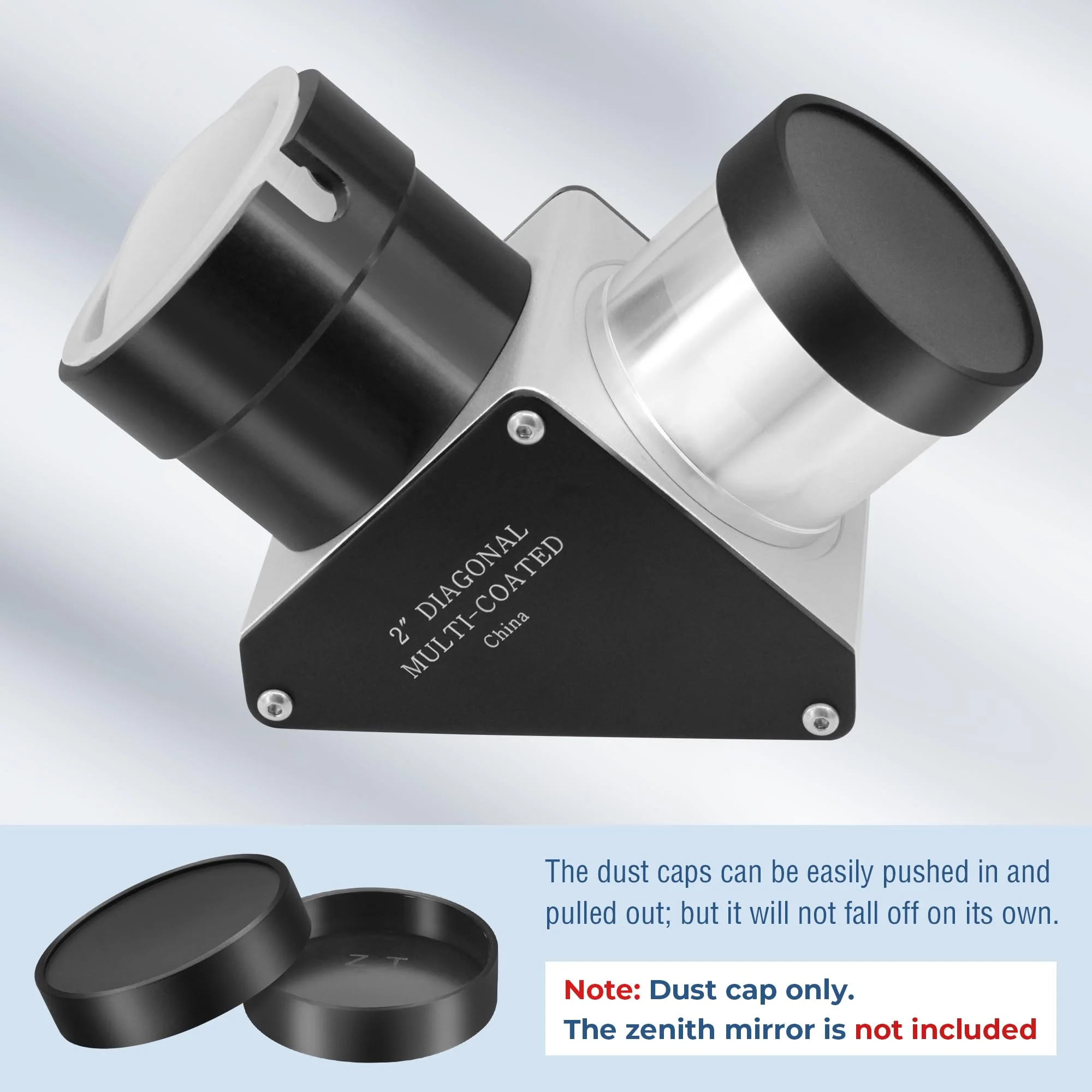 Alstar 5 Pcs Dust Caps for Eyepiece, Barlow Lens, Diagonal & Accessories - M48 X 0.75 Telescope Protection 2 Inches - Black - Image 4