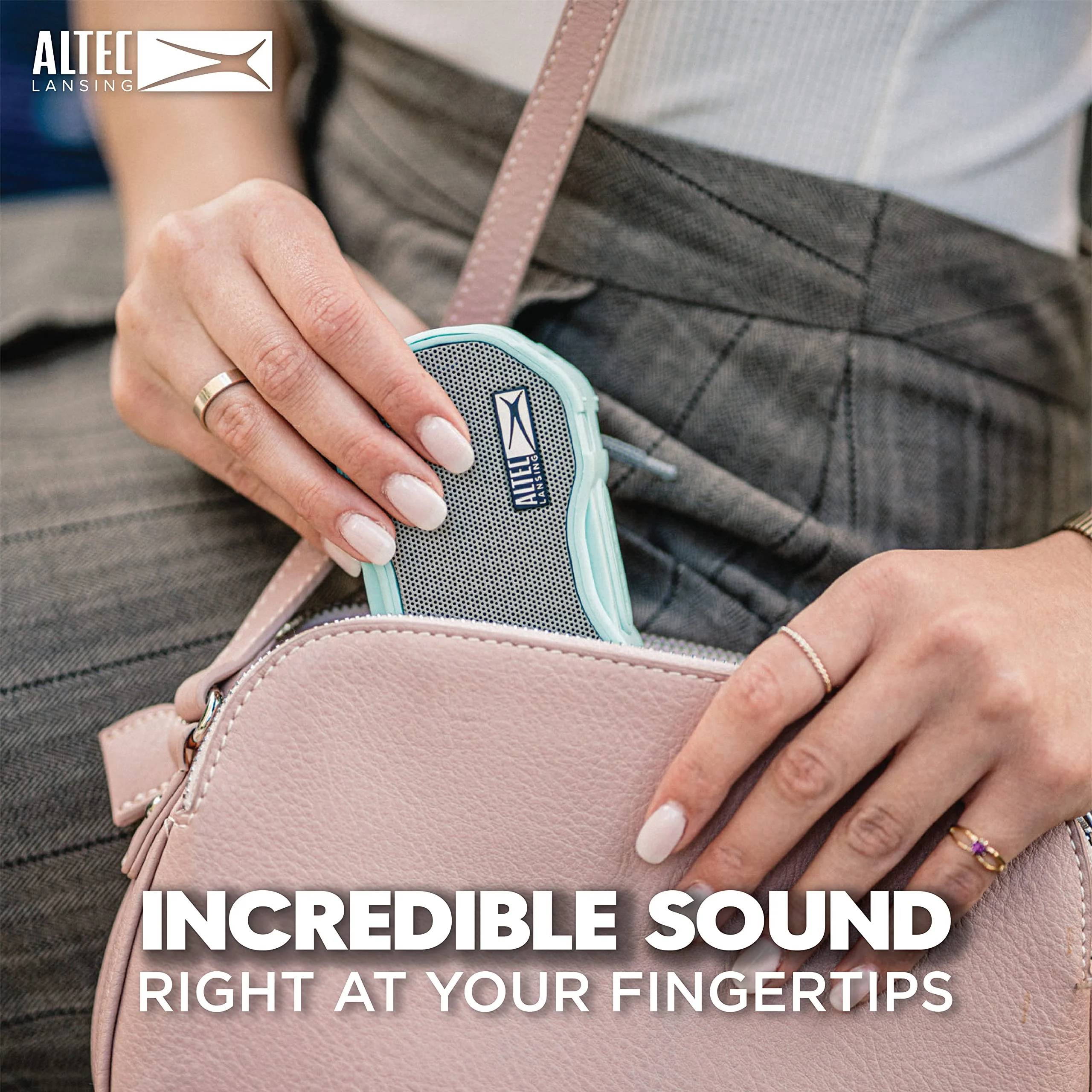 Altec Lansing - Baby Boom Waterproof Bluetooth Speaker, Wireless & Portable for Travel & Outdoor Use, Deep Bass & Loud Sound, 1 Pack (Black) Black - Image 5