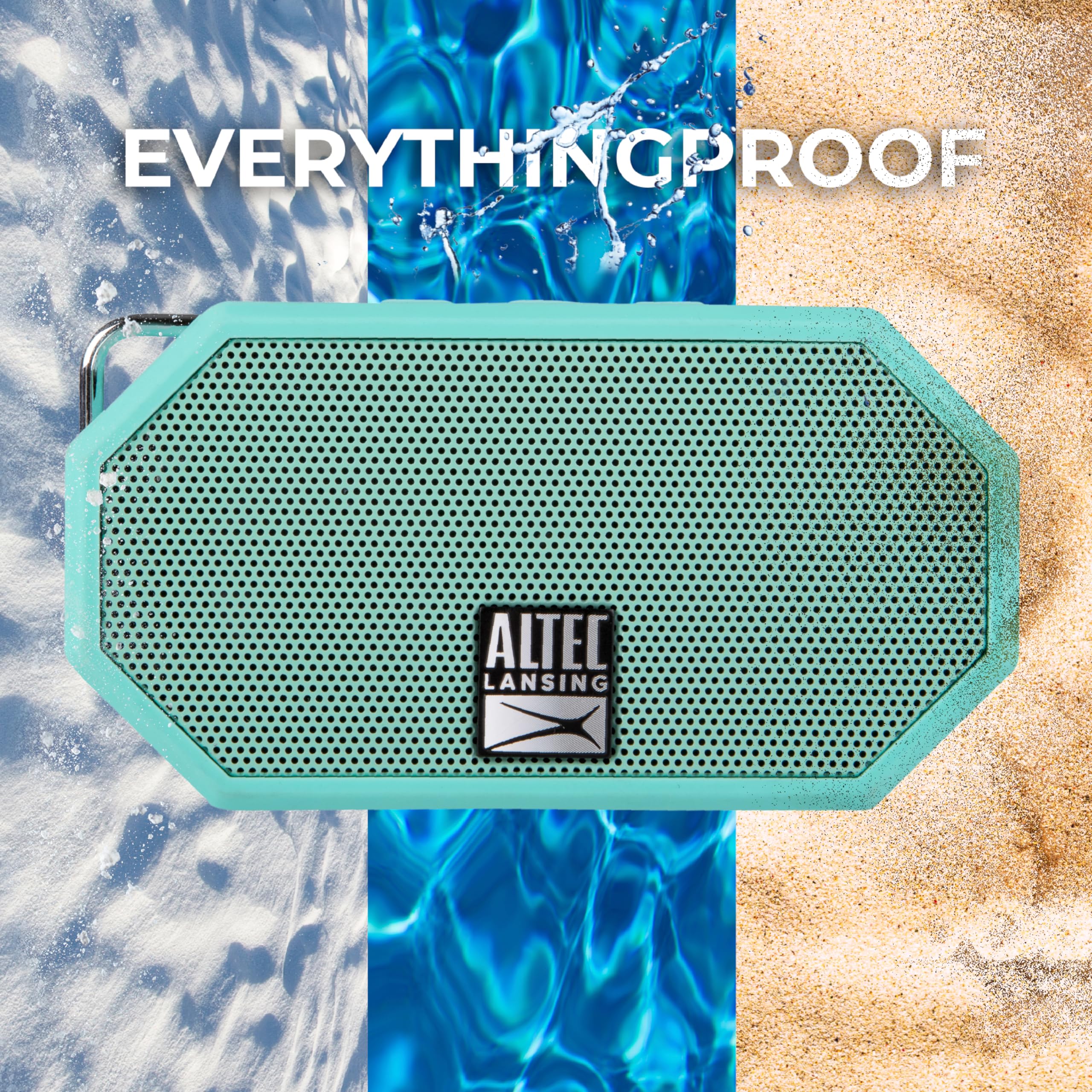 Altec Lansing Mini H2O - Waterproof Bluetooth Speaker, IP67 Certified & Floats in Water, Compact & Portable Speaker for Hiking, Camping, Pool, and Beach Mint - Image 5