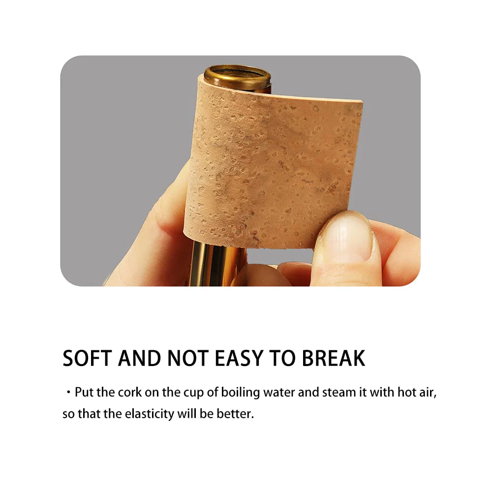 Alto Sax Neck Cork, 10pcs Saxophone Neck Cork, Universal Sax Joint Cork Sheet, Saxophone Cork Replacement Kit for Alto/Soprano/Tenor Saxophone - Image 5