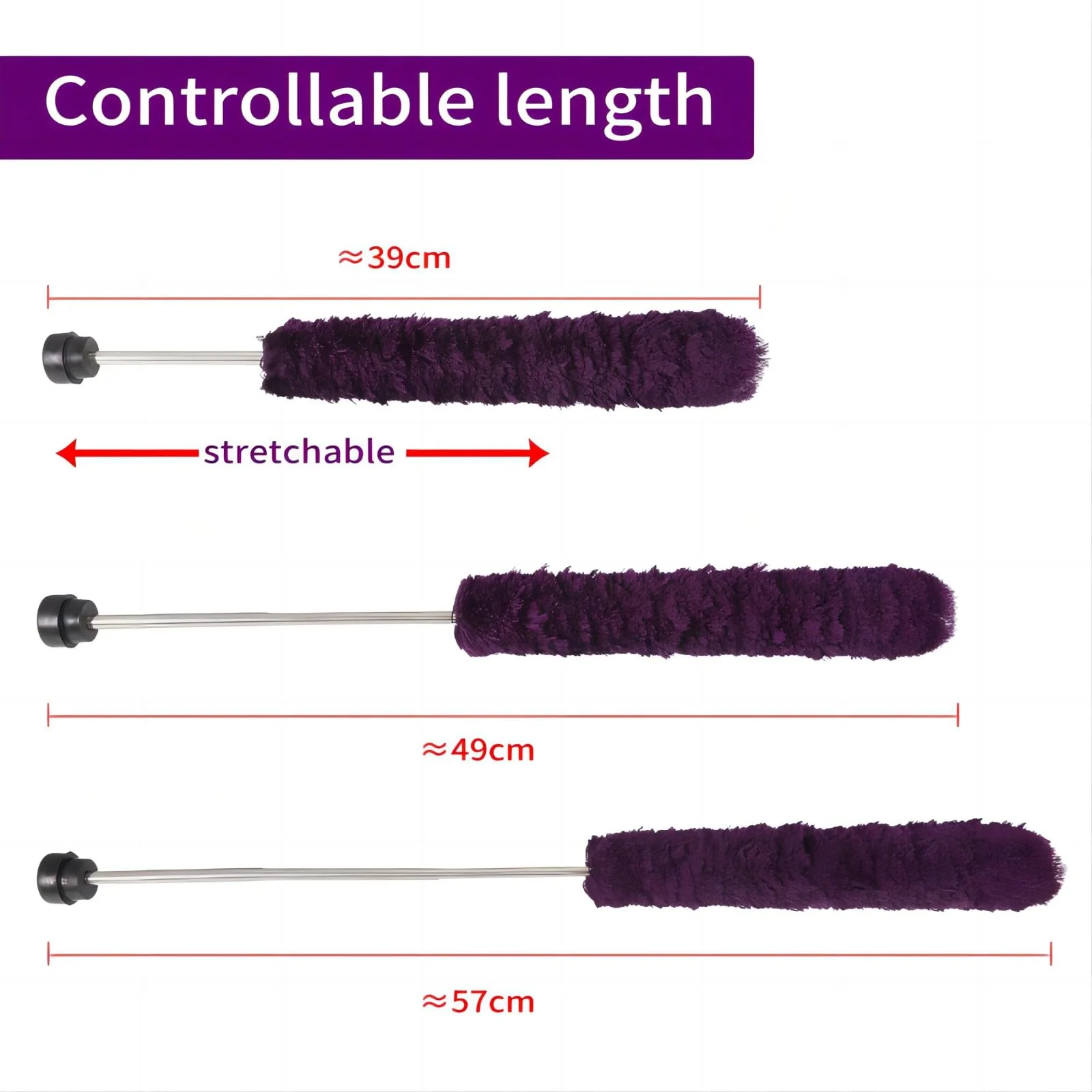 Alto Saxophone Sax Cleaning Brush Duster Cleaner Maintain Care Tool,Stretchable Length 3 Sections - Image 2