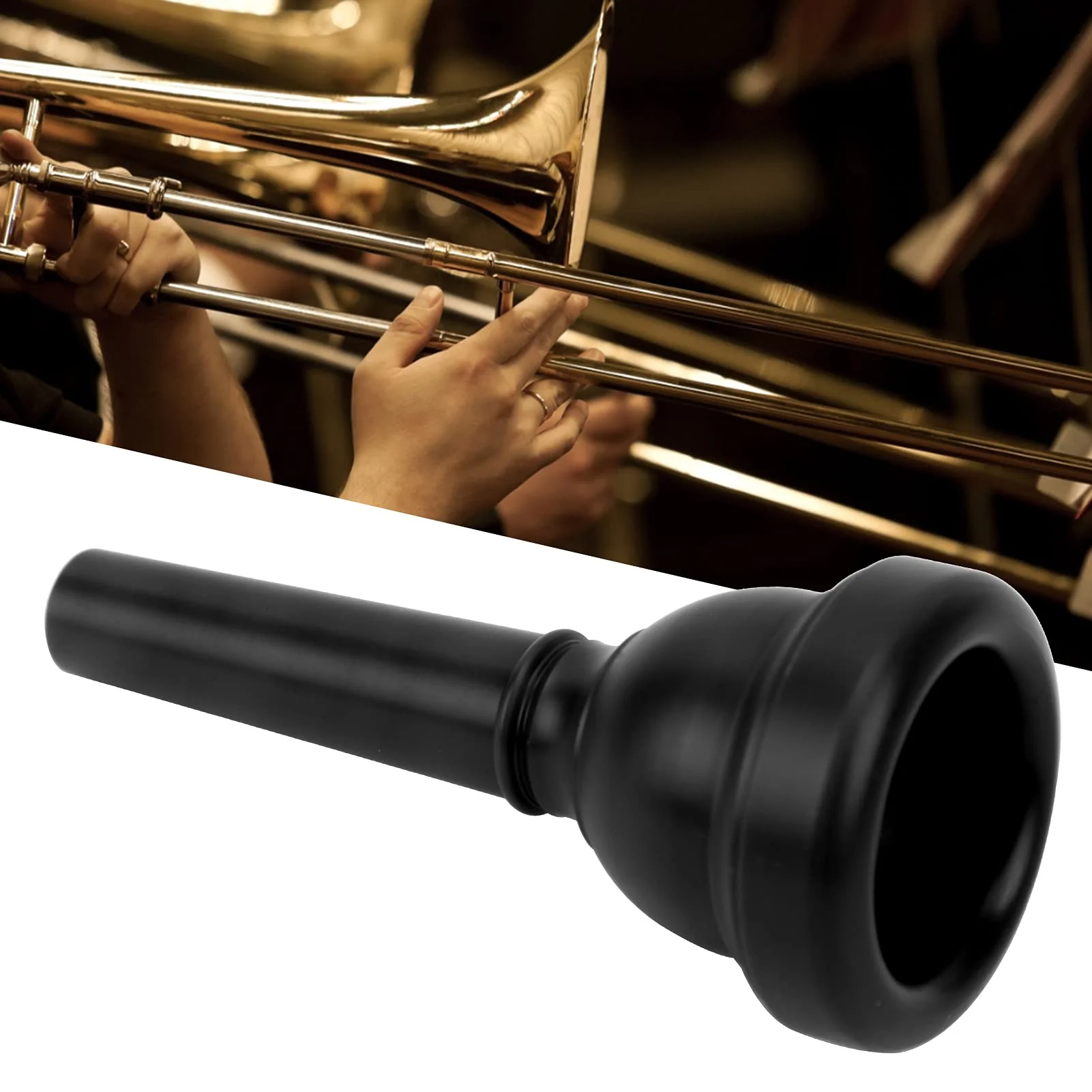 Alto Trombones Mouth, Lightweight Trombone Mouthpiece ABS Plastic Detachable Nozzle MT‑22 for Beginners Gift Professonal Musical Instruments Exercising(black) - Image 5