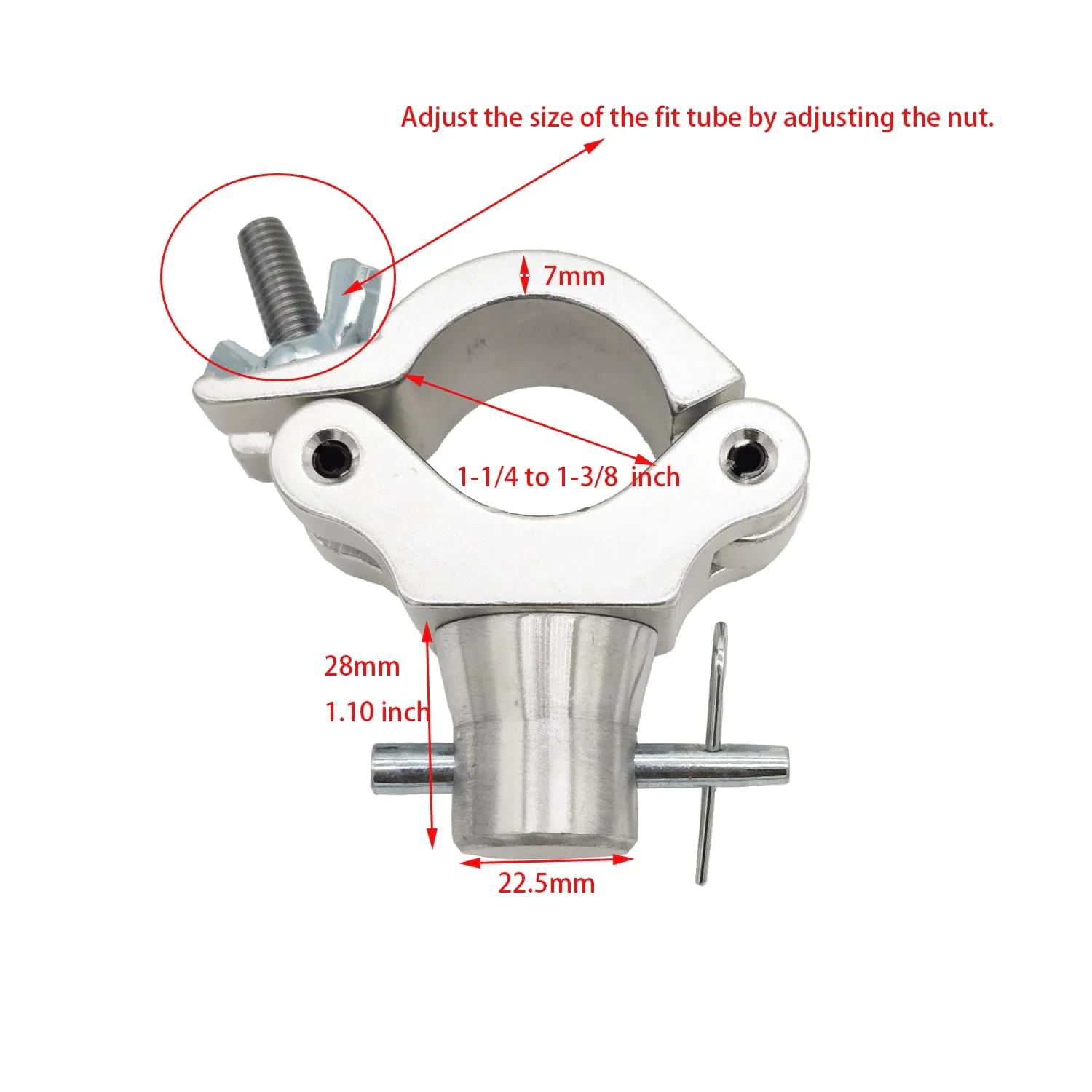 Aluminum 32-35mm Wrap-Around Coupler Clamp for stage lighting Truss Clamp Load Capacity 440 lbs - Image 2