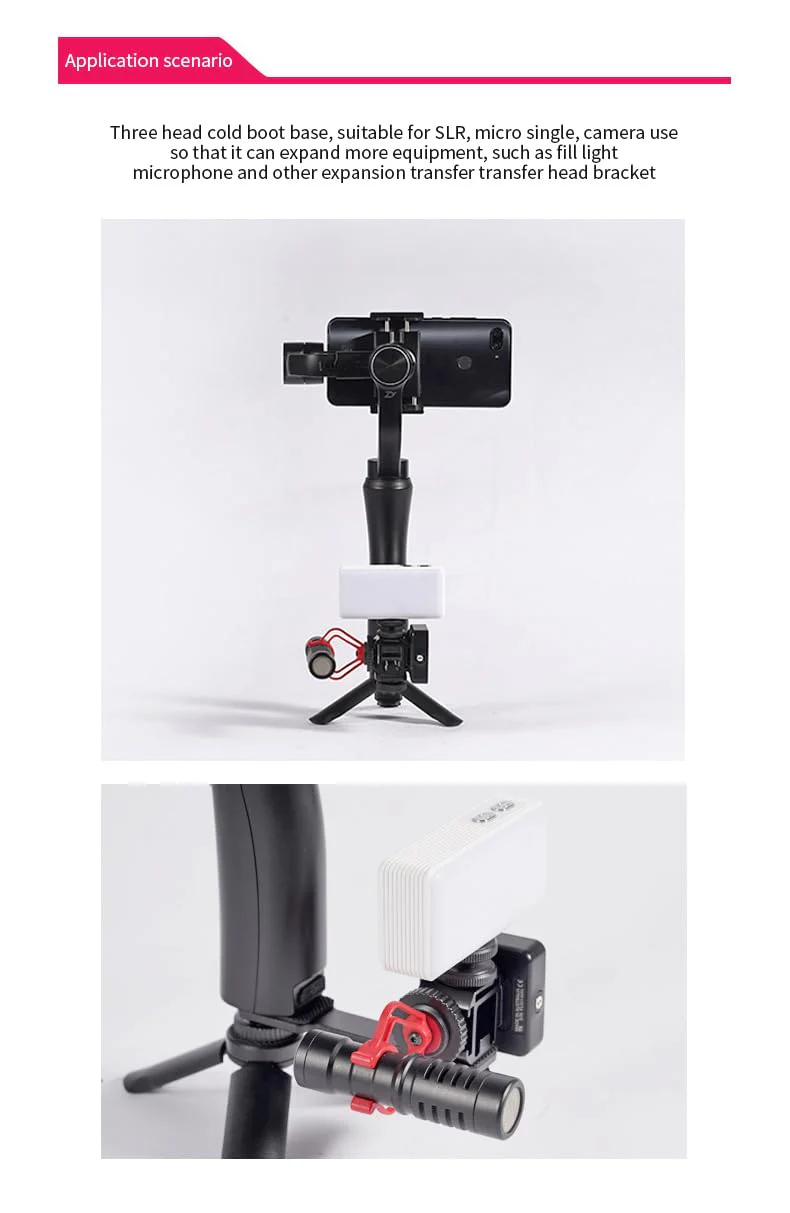 Aluminum Camera Cold Shoe Mount, Hot Shoe Extension Camera Flash Bracket for Light, Mic, with 1/4'' Tripod Screw (ST-001) ST-001 - Image 3