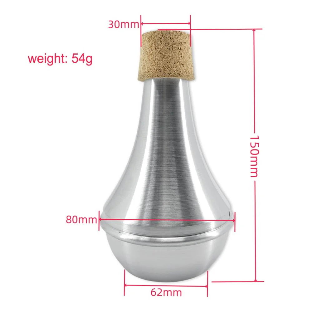 Aluminum Trumpet Mute – Practice Mute for Trumpet with Cork, Accessories for Brass Instruments Compact & Lightweight, Fit for Quiet Training, Home, Studio & Travel Style 1 - Image 2