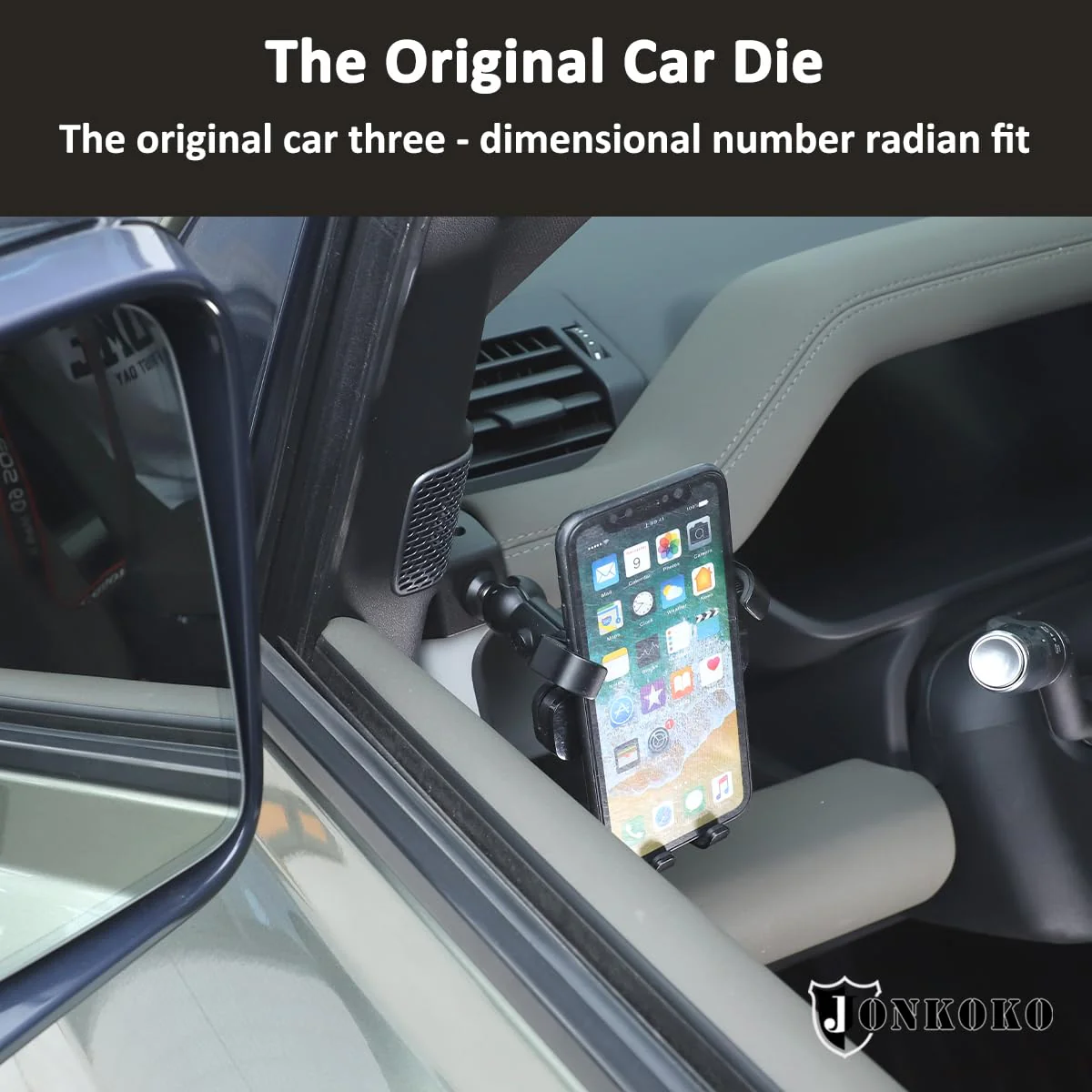 Alumium Alloy Dashboard Side Mobile Phone Holder Trim Compatible with Land Rover Defender 90 110 130 2020-2024 Car Central Control Car Phone Mount (Style B, Left) - Image 3