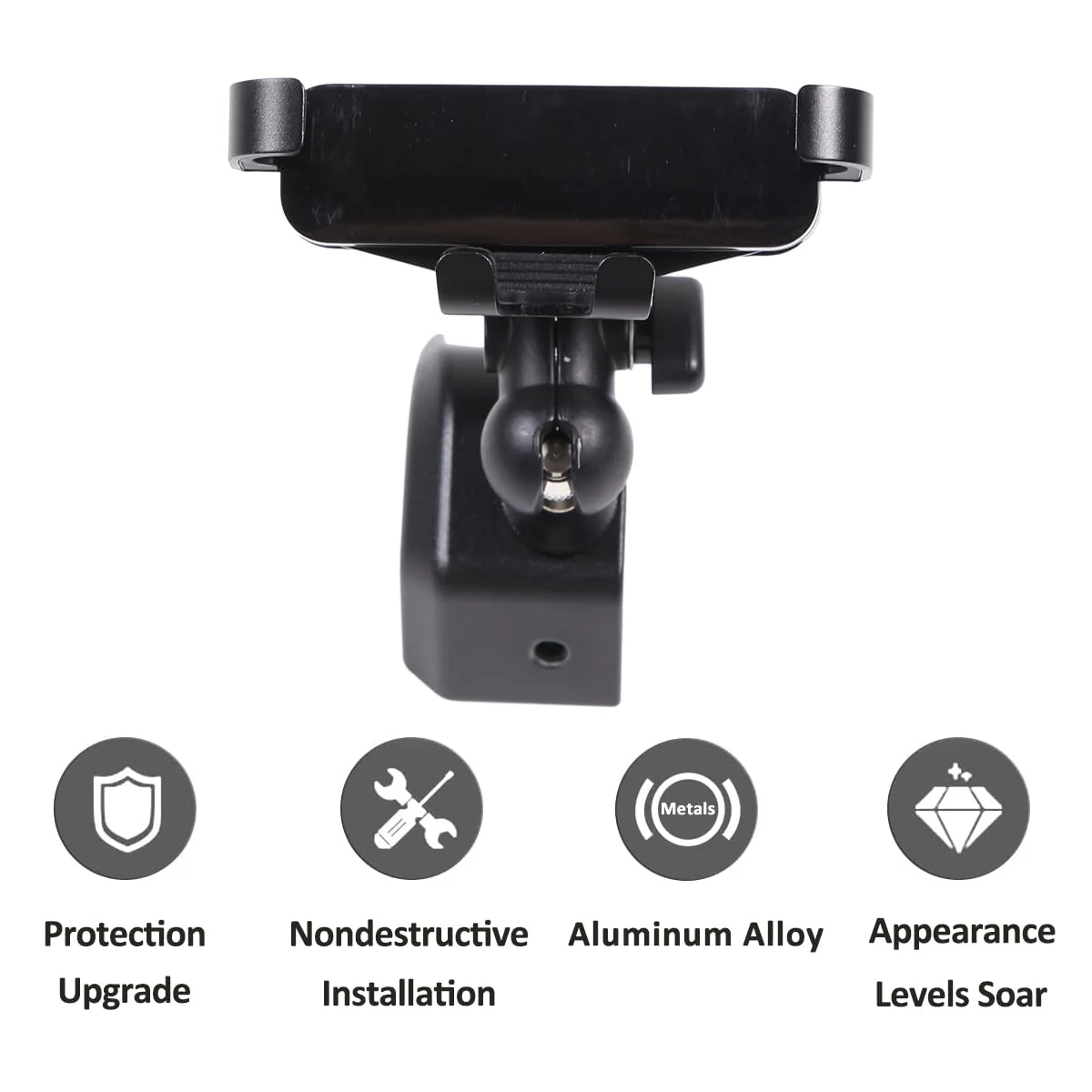 Alumium Alloy Dashboard Side Mobile Phone Holder Trim Compatible with Land Rover Defender 90 110 130 2020-2024 Car Central Control Car Phone Mount (Style B, Left) - Image 7