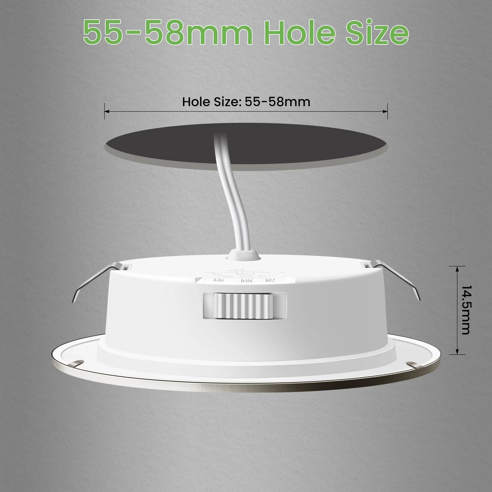 ALUSSO LIGHTING LED Recessed Spotlight 12 V, 3000 K 4000 K 6000 K LED Spot 12 V IP44, 4 W 270 LM Recessed Spotlights 55-58 mm for Motorhome Mirror Cabinet Caravan Van Wardrobe Nickel Set of 3 (Not Nickel. Hole Size: 55-58 Mm, 12 V Ac/Dc 3 pieces - Image 2