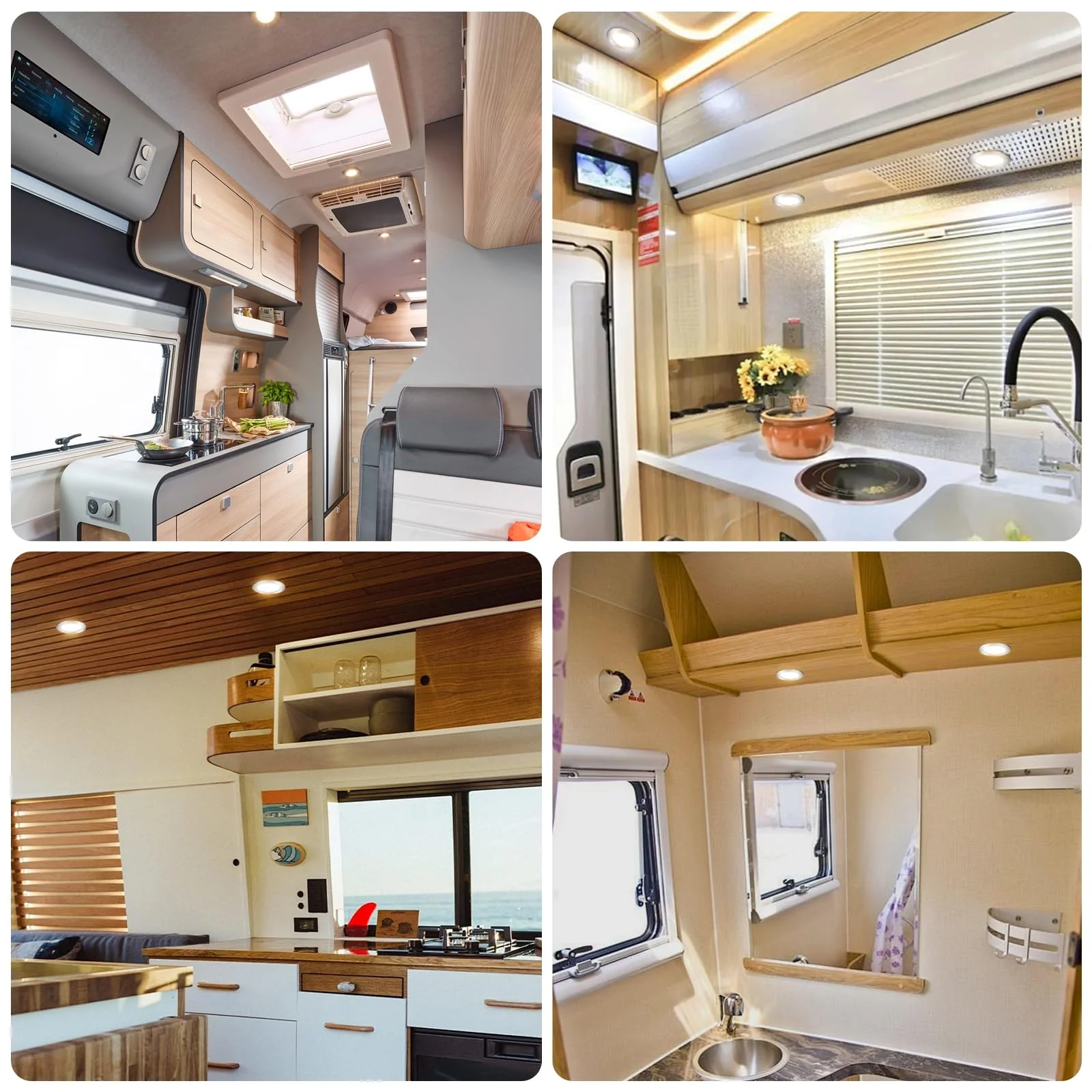ALUSSO LIGHTING LED Recessed Spotlight 12 V, 3000 K 4000 K 6000 K LED Spot 12 V IP44, 4 W 270 LM Recessed Spotlights 55-58 mm for Motorhome Mirror Cabinet Caravan Van Wardrobe Nickel Set of 3 (Not Nickel. Hole Size: 55-58 Mm, 12 V Ac/Dc 3 pieces - Image 7