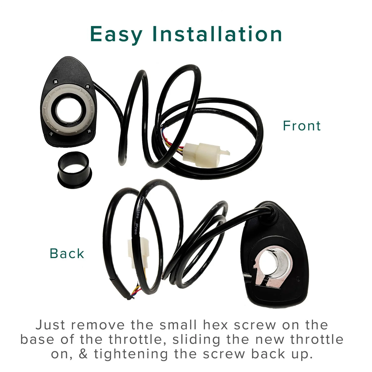 AlveyTech 24 Volt Speed 6-Wire Twist Grip Throttle with 48" Wires - Replacement for The Razor Pocket Mod Series (V13-44) Electric Scooter, Dirt Scooters, Speed Controller, Battery Power Parts - Image 5