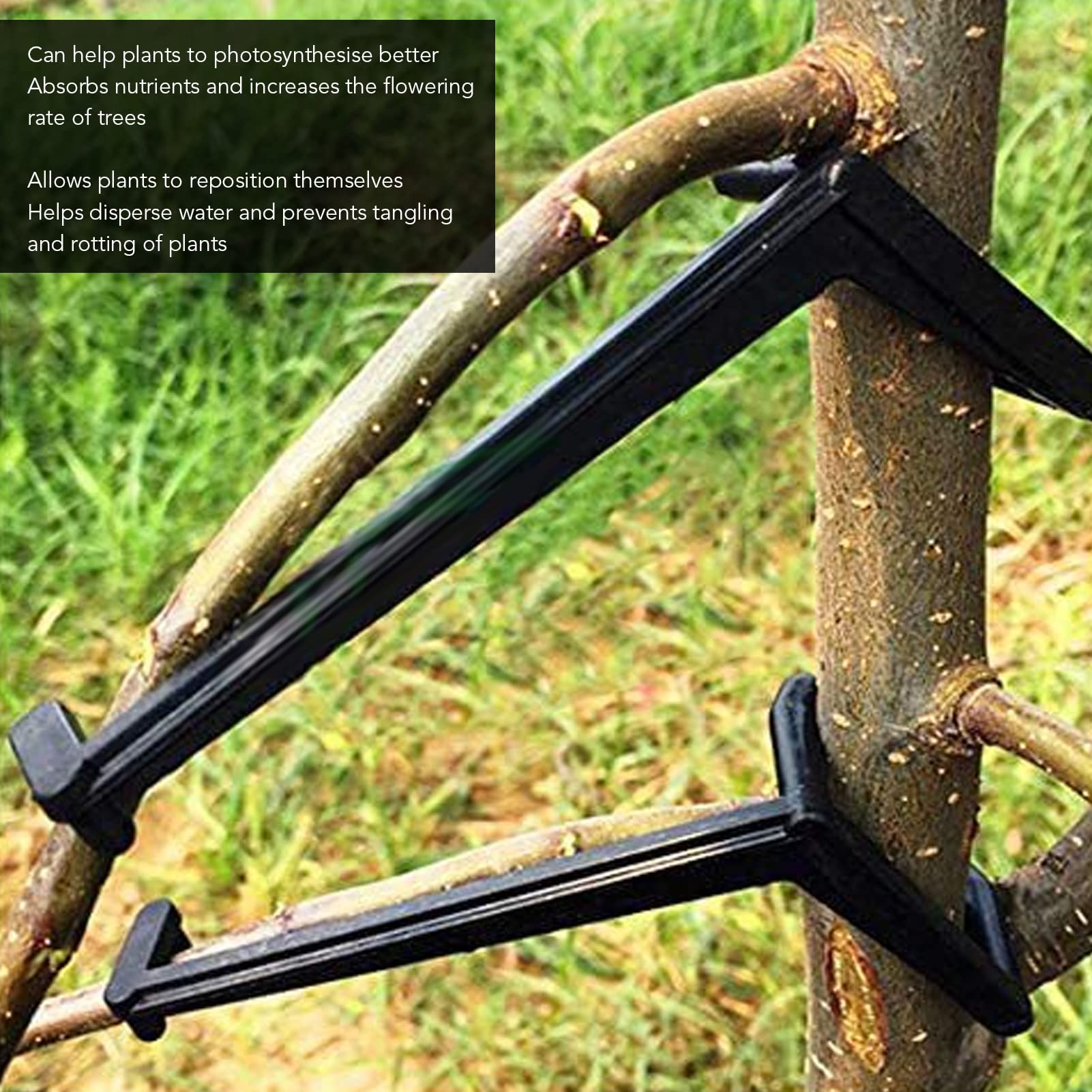 Alvinlite Pack of 20 Branch Separators for Fruit Trees, The Fruit Branch Shaker Forms Stronger Branches, Pressure-resistant Plastic with High Hardness for Gardening, 40 x 90 x 10 mm - Image 3