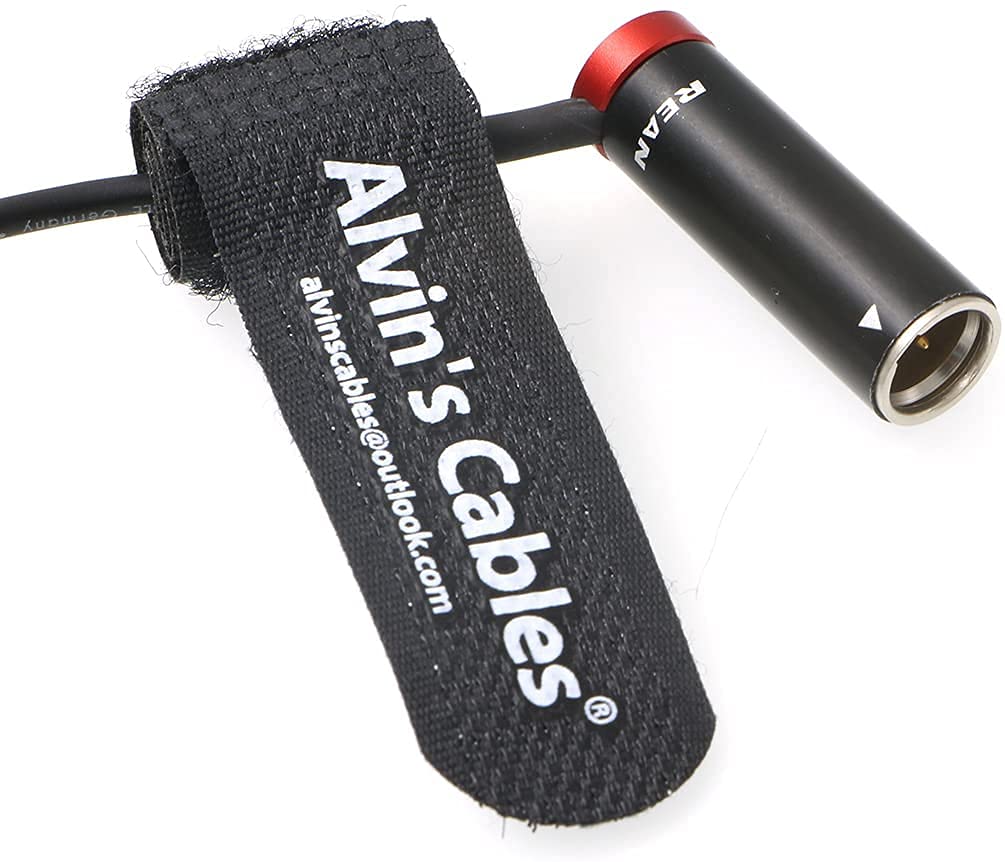 Alvin's Cables Low-Profile Mini-XLR 3-Pin Male to 3.5mm-TRS-Locking Audio-Cable for Canon-EOS-C70 to Sennheiser-EK-100 G4/G3 RodeLink TA3M to Right-Angle 3.5mm Screw-TRS Cable Red - Image 3